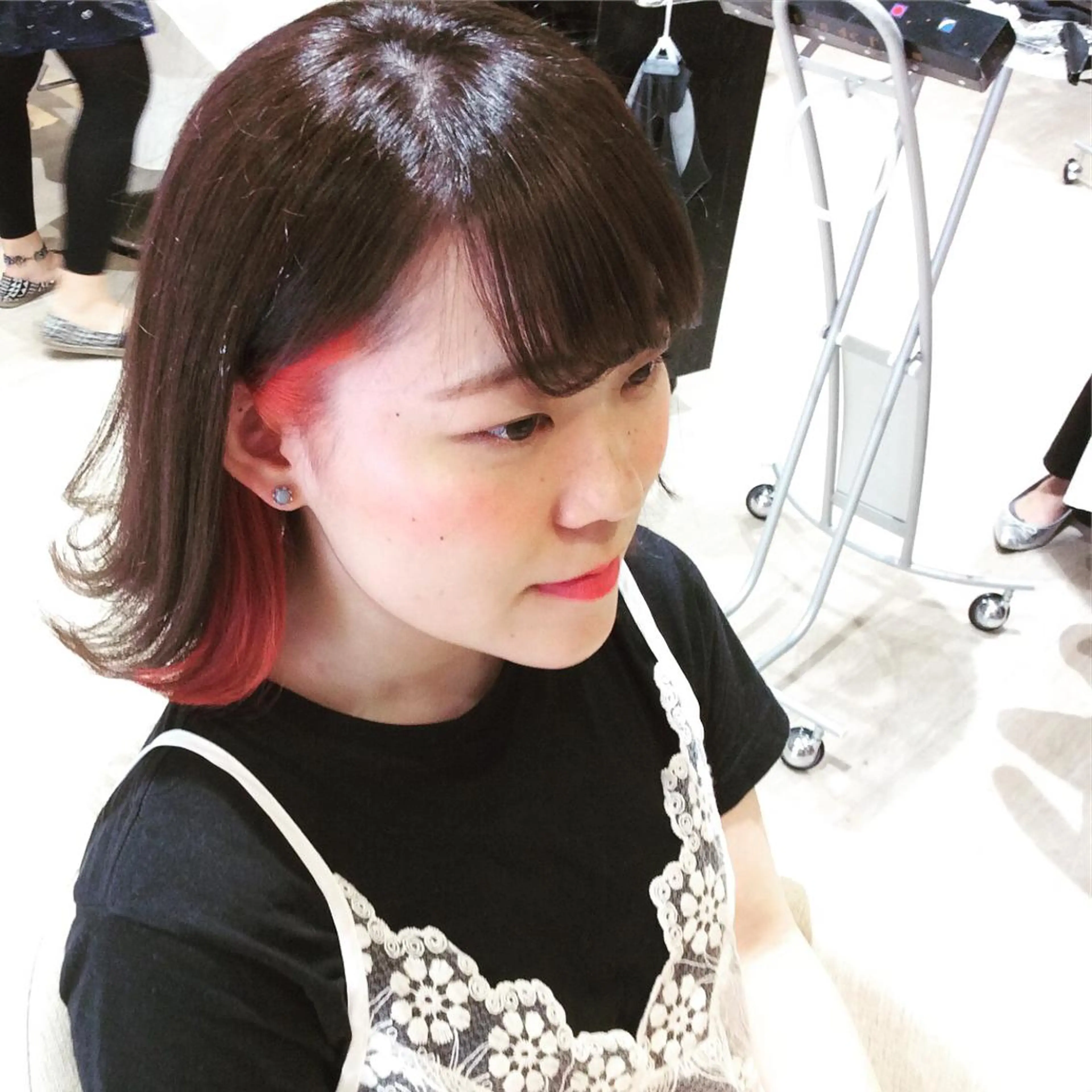 ショート カラー インナーカラー ボブ 外ハネヘア カット ヘアカラー トリートメント 山本 将史のヘアスタイル