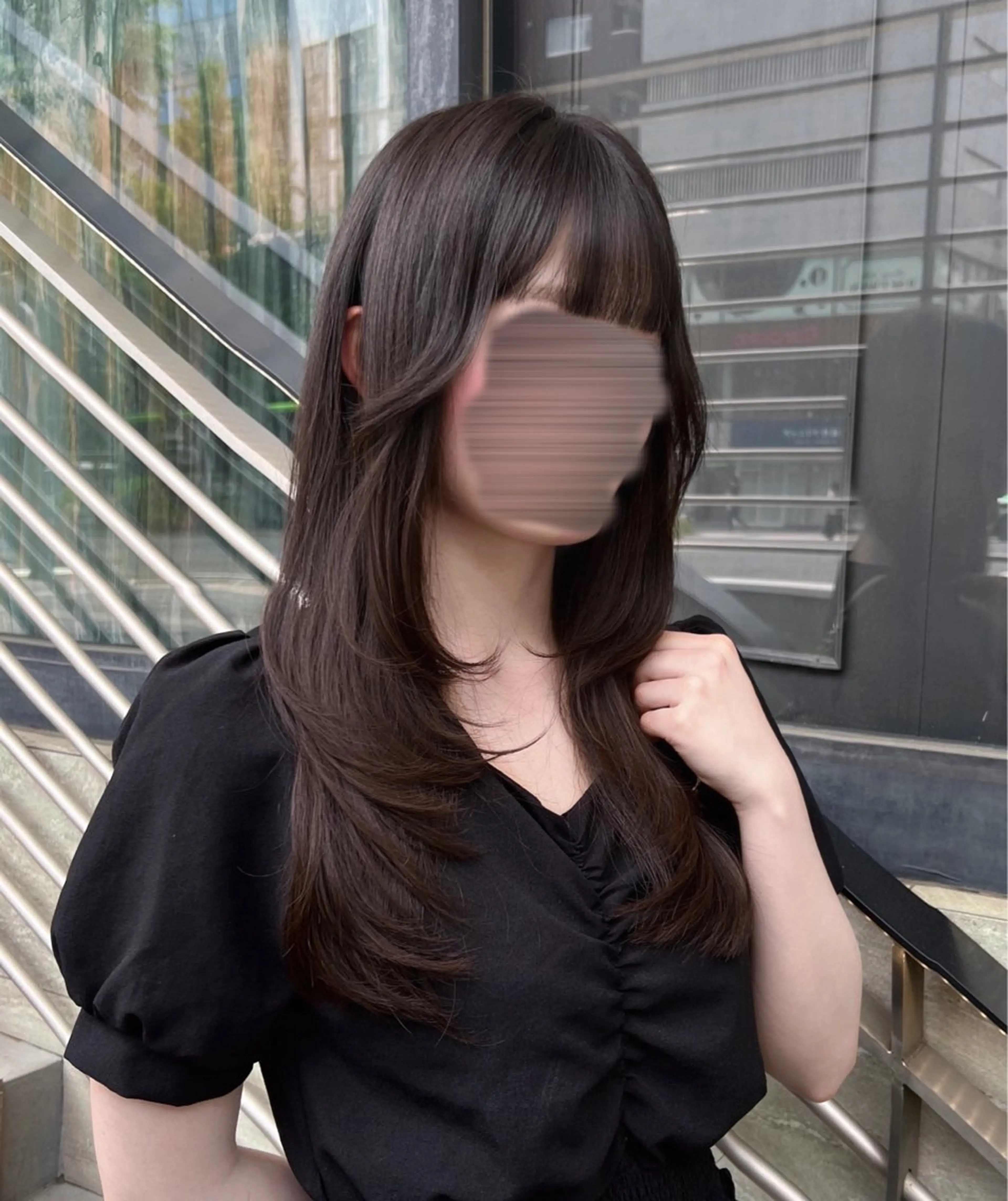 ロング カラー 韓国風ヘア レイヤーカット カット トリートメント Pocket仙台 💚モエリのヘアスタイル