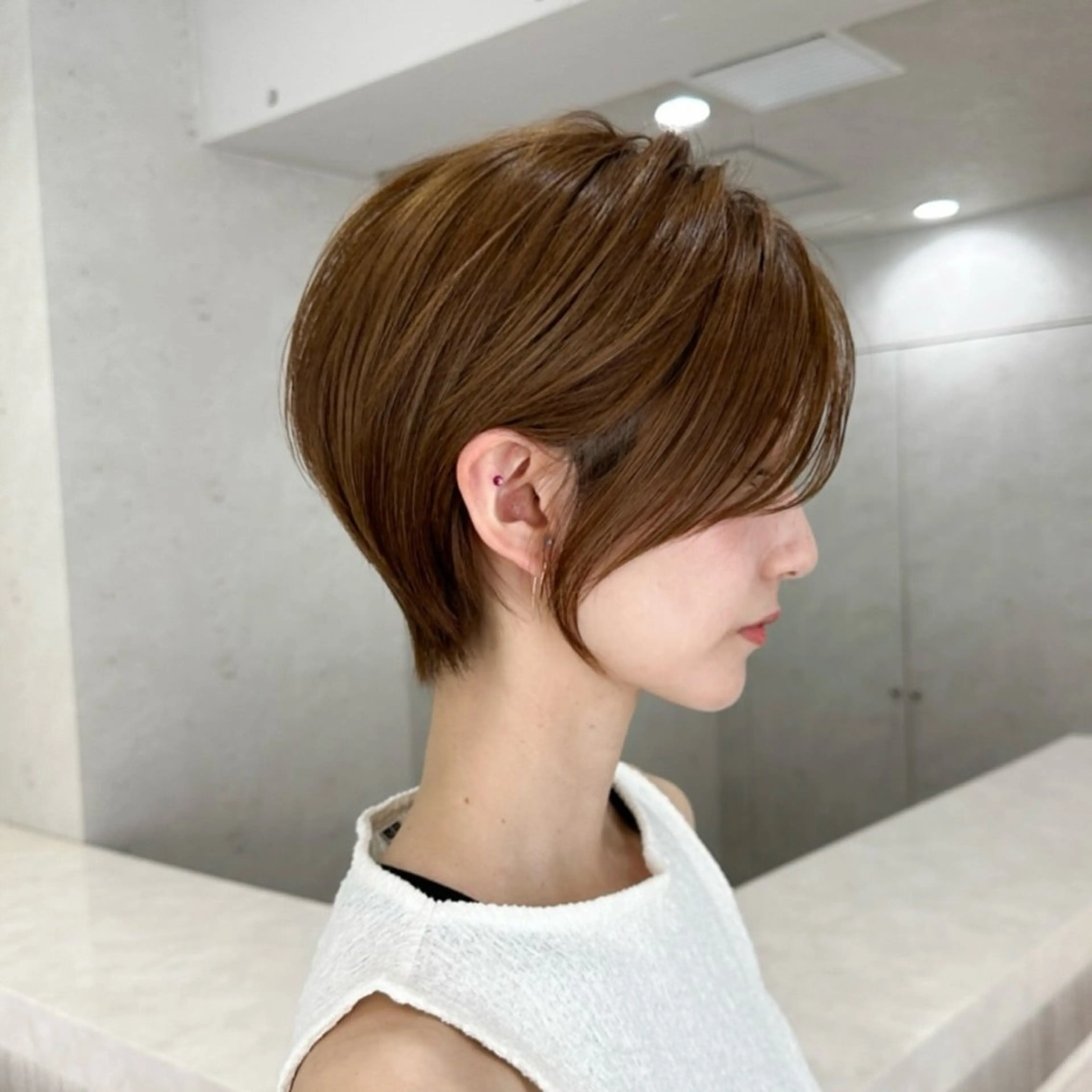 ショート 透明感カラー ふうか　渋谷のヘアスタイル