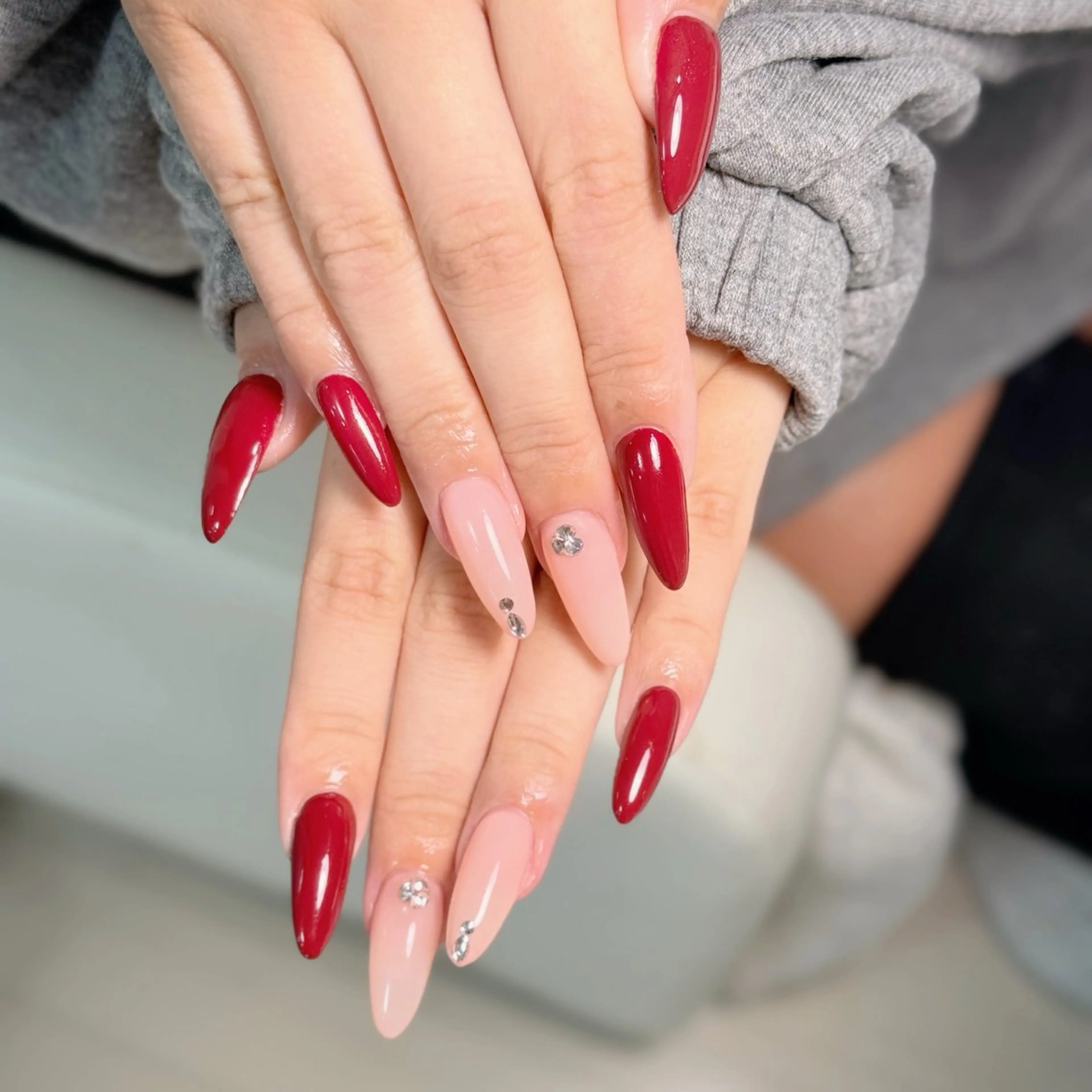 ネイル アートネイル オーロラネイル チークネイル フレンチネイル ガラスフレンチ 🎀🎀YooLi Nail Salonのネイルデザイン