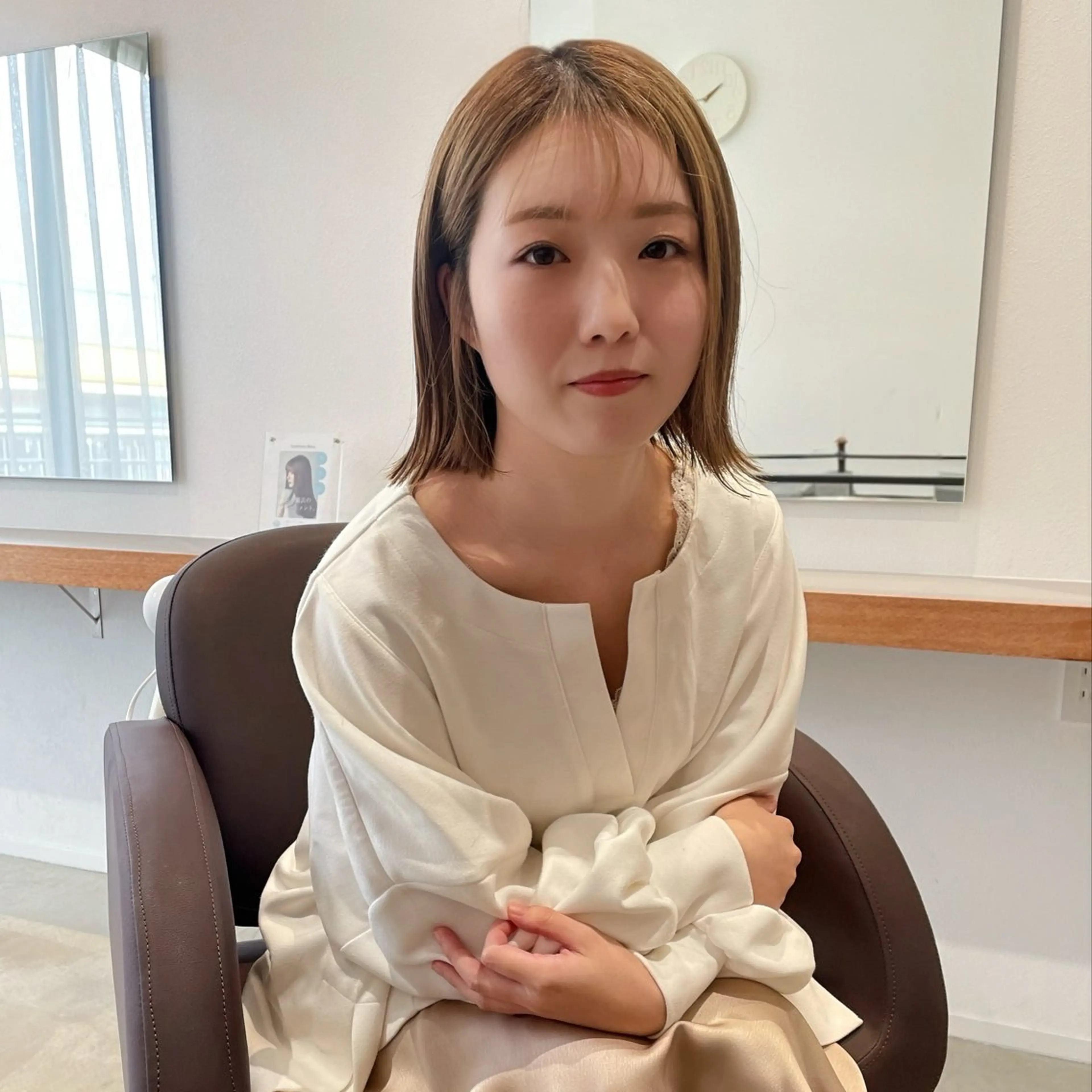 ミディアム カラー ボブ 髪質改善 カット ヘアカラー トリートメント 北九州美容室 🕊️わかな✂︎のヘアスタイル