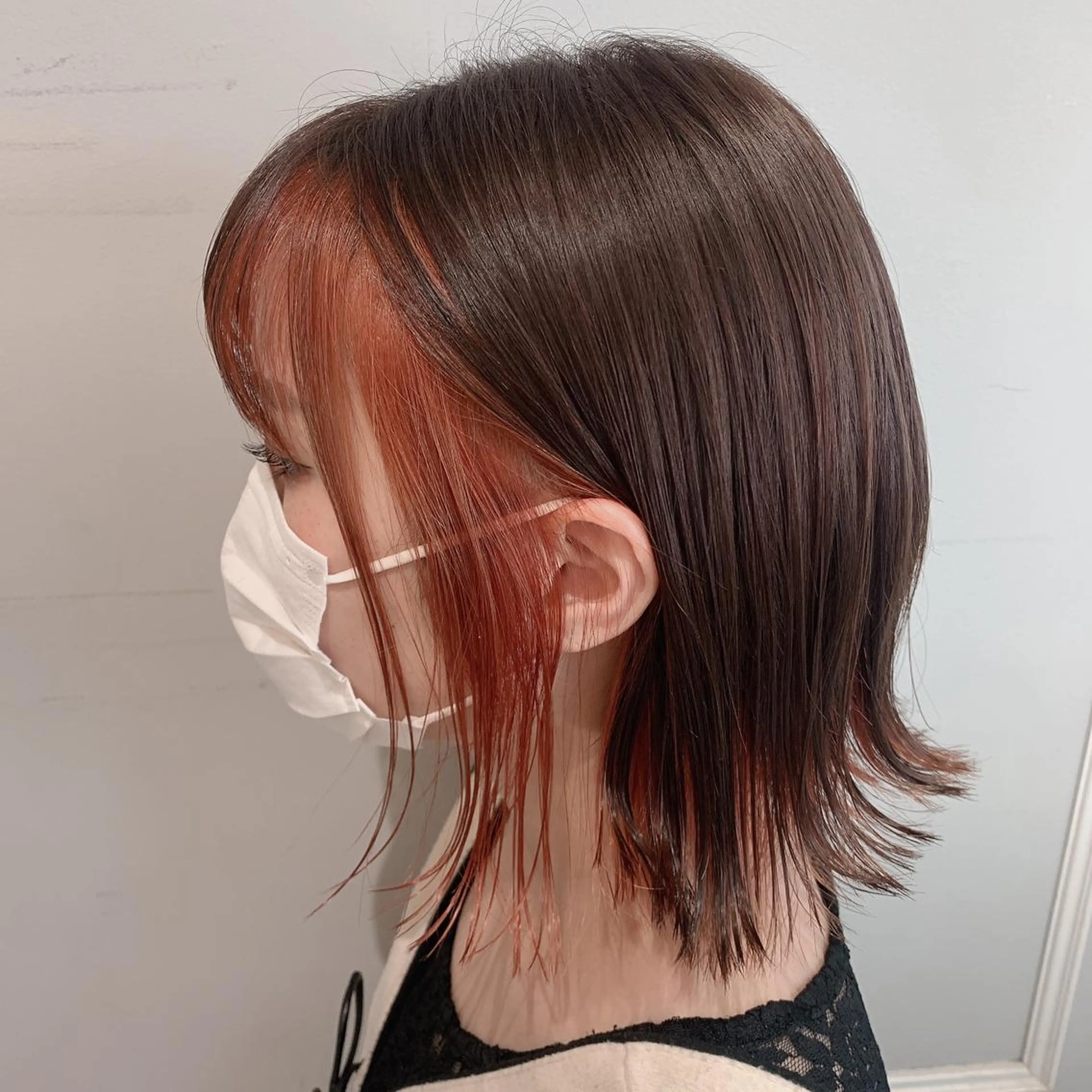 ミディアム カラー オレンジ カット ヘアカラー トリートメント 🦖鶴岡香純🦖 産休中のヘアスタイル