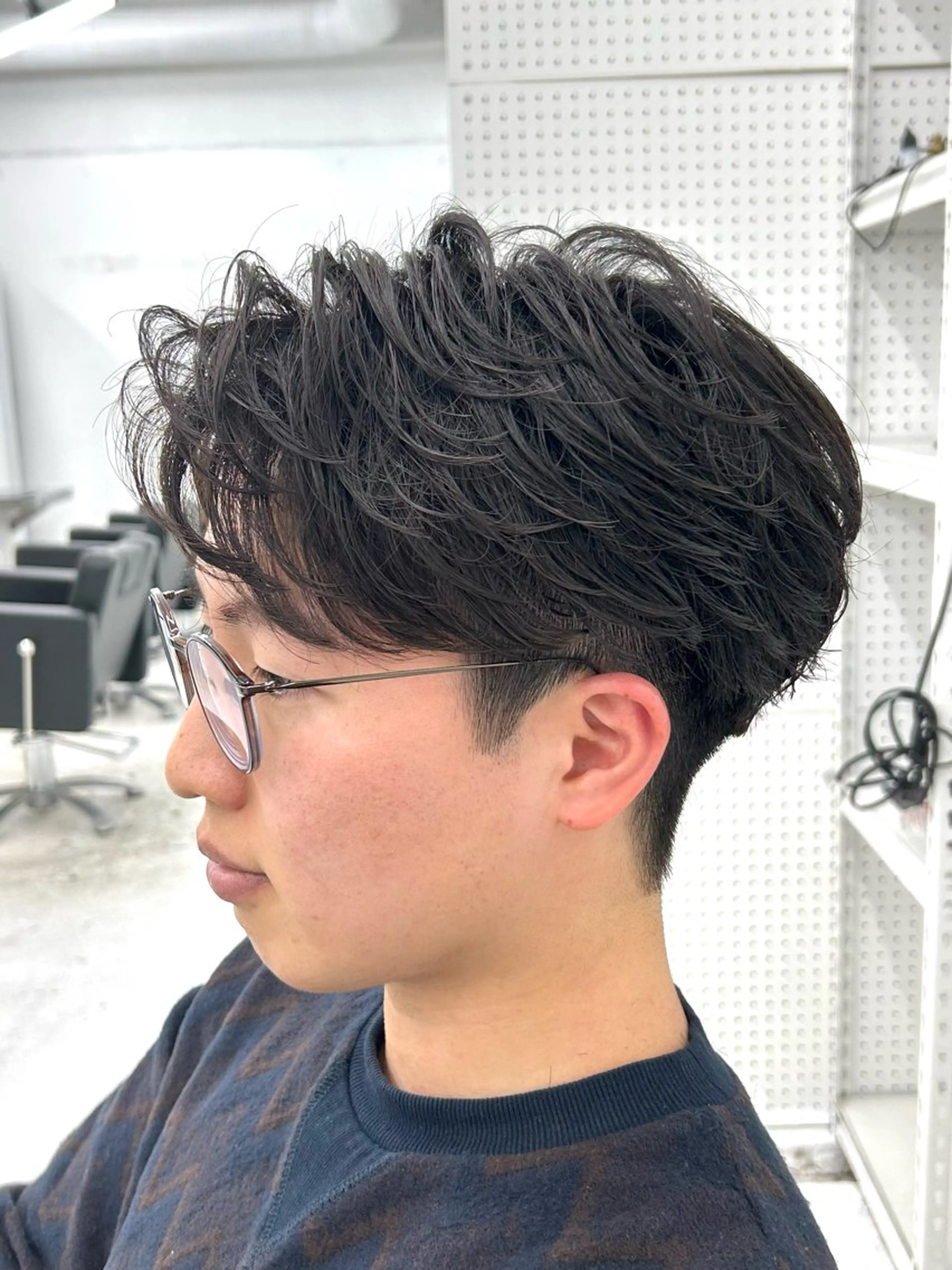 ショート パーマ メンズ フェザーパーマ メンズパーマ カット パーマ トリートメント 【メンズパーマ特化】 🍏網中勇喜のヘアスタイル