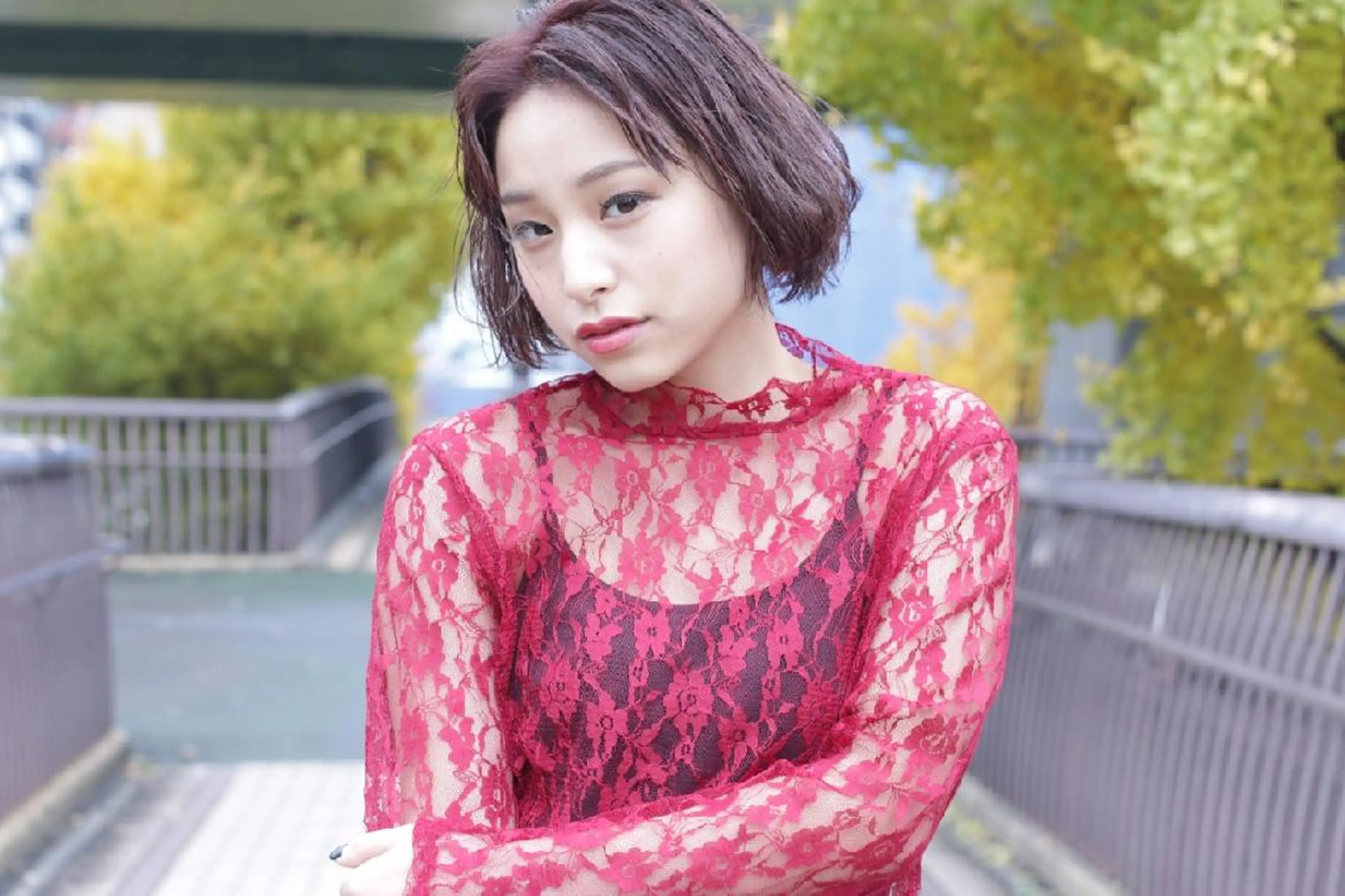 ミディアム カラー ピンクカラー ill副店長 立和田純也のヘアスタイル