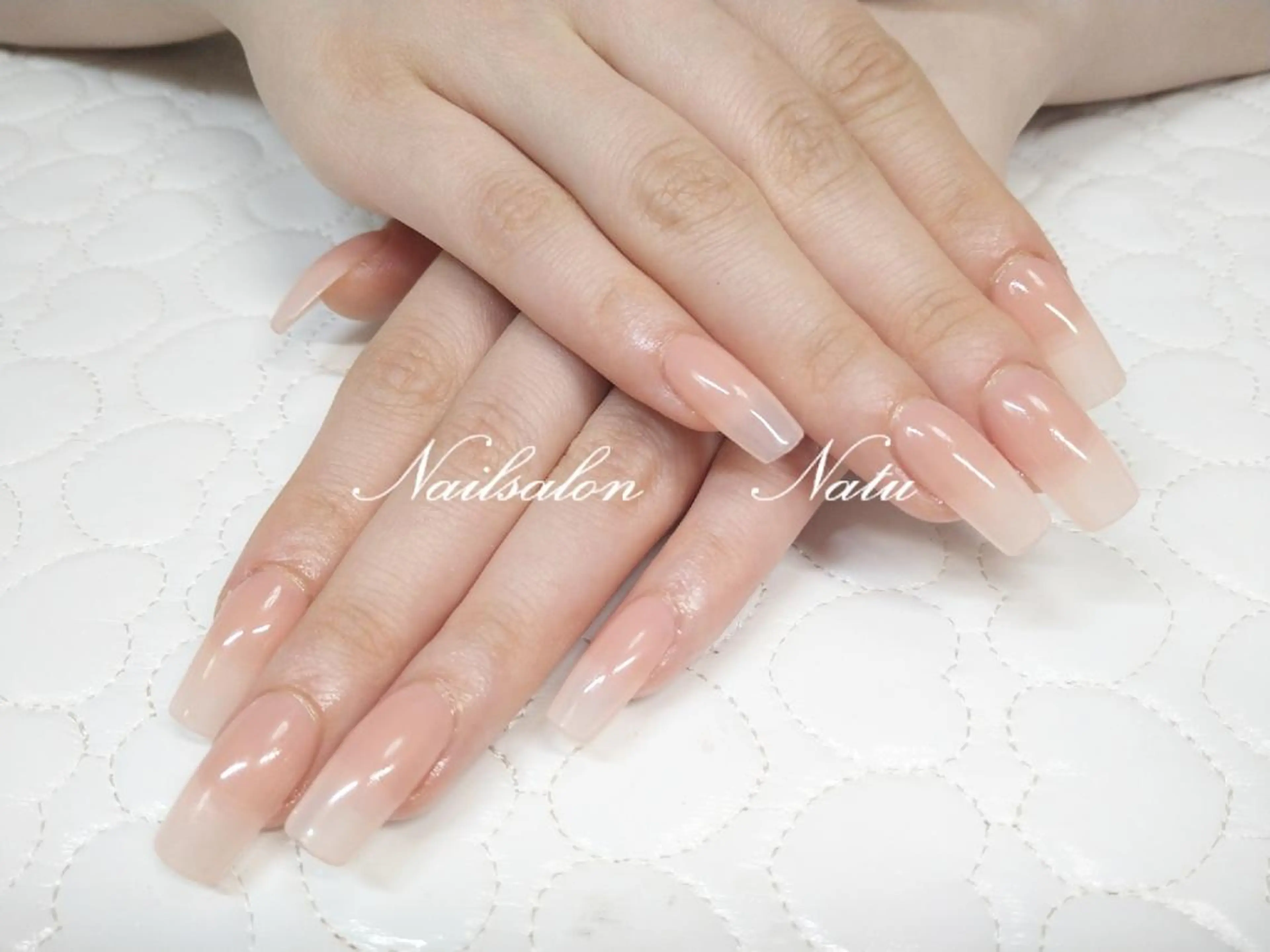 ネイル 長さ出し スクエアネイル nailsalon　 Natuのネイルデザイン