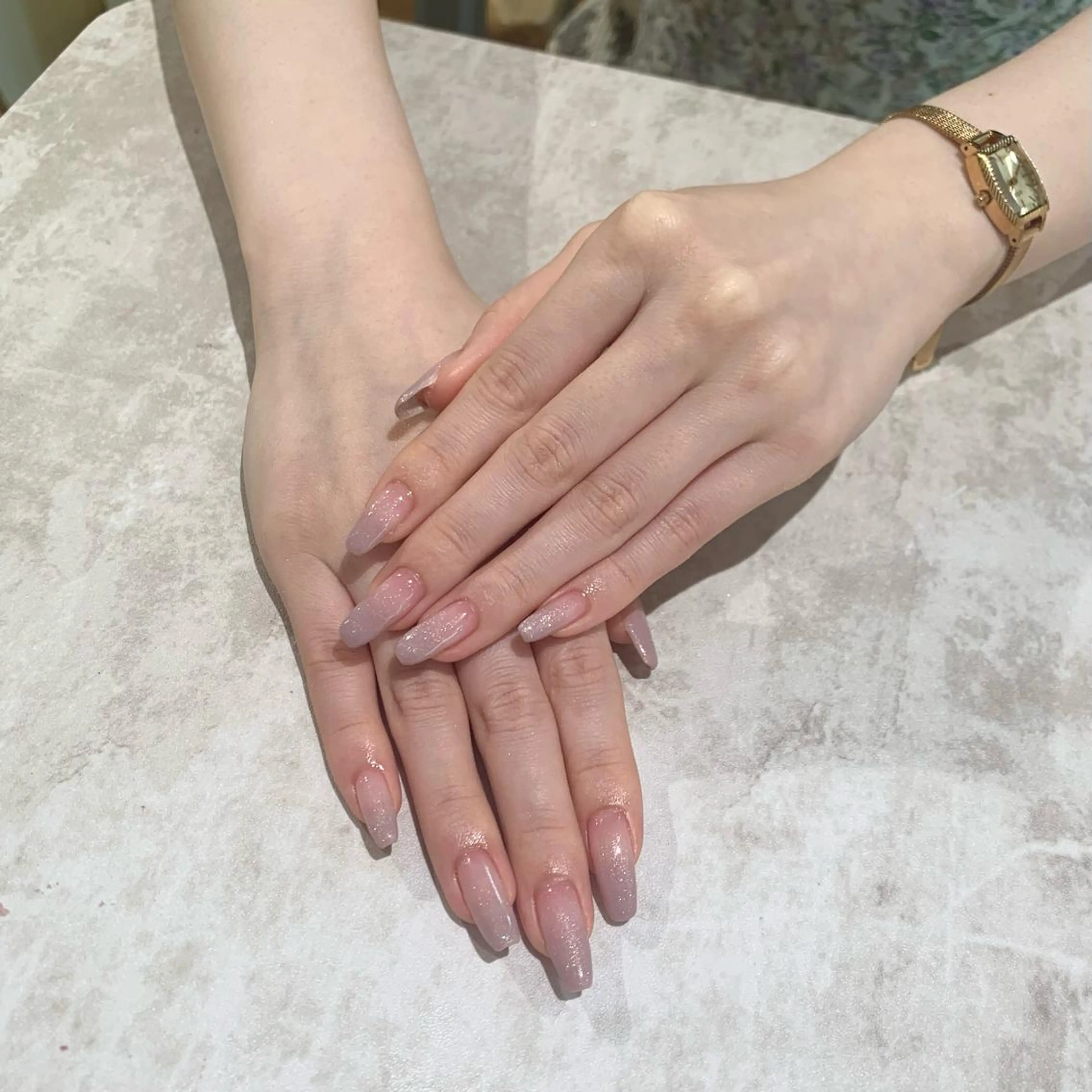 ネイル グラデーション ラメ(グリッター) ハンドネイル 🤍 YUI 🤍のネイルデザイン