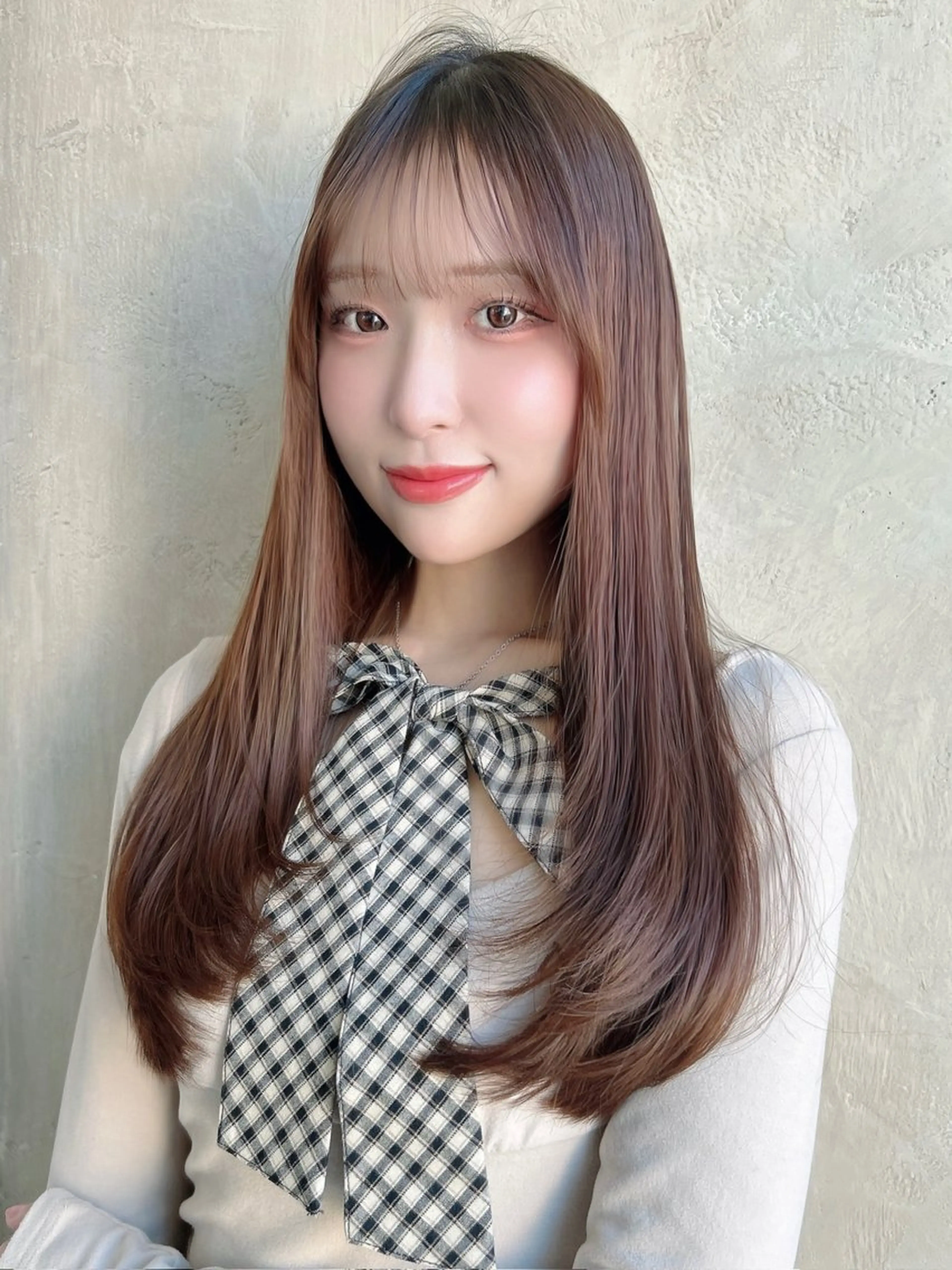 ロング カラー パーマ カット ヘアカラー トリートメント 新宿✨顔周りカット 韓国ヘア/坂本亜裟海のヘアスタイル