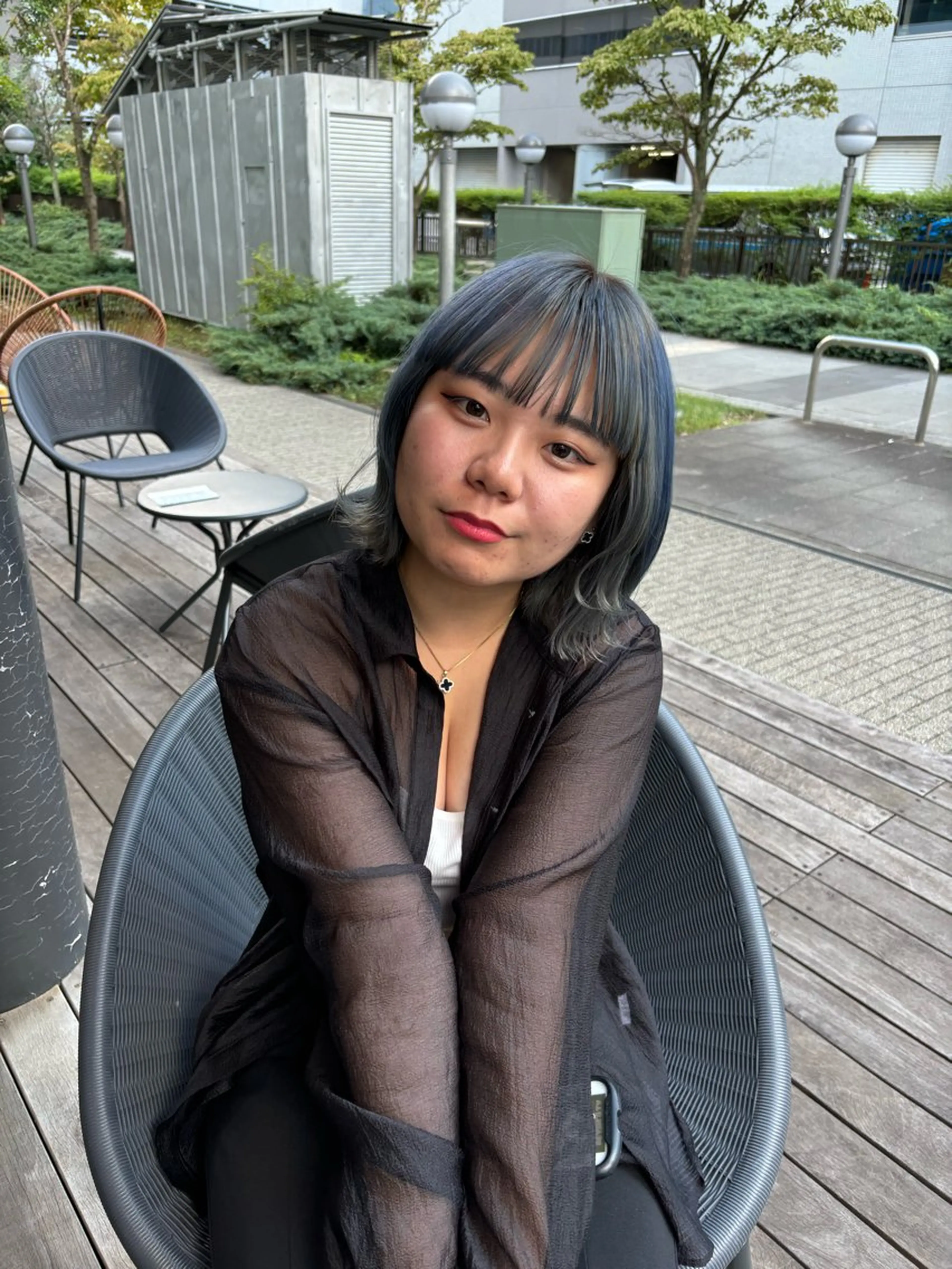 ミディアム カラー ヘアアレンジ 加藤 愛実のヘアスタイル