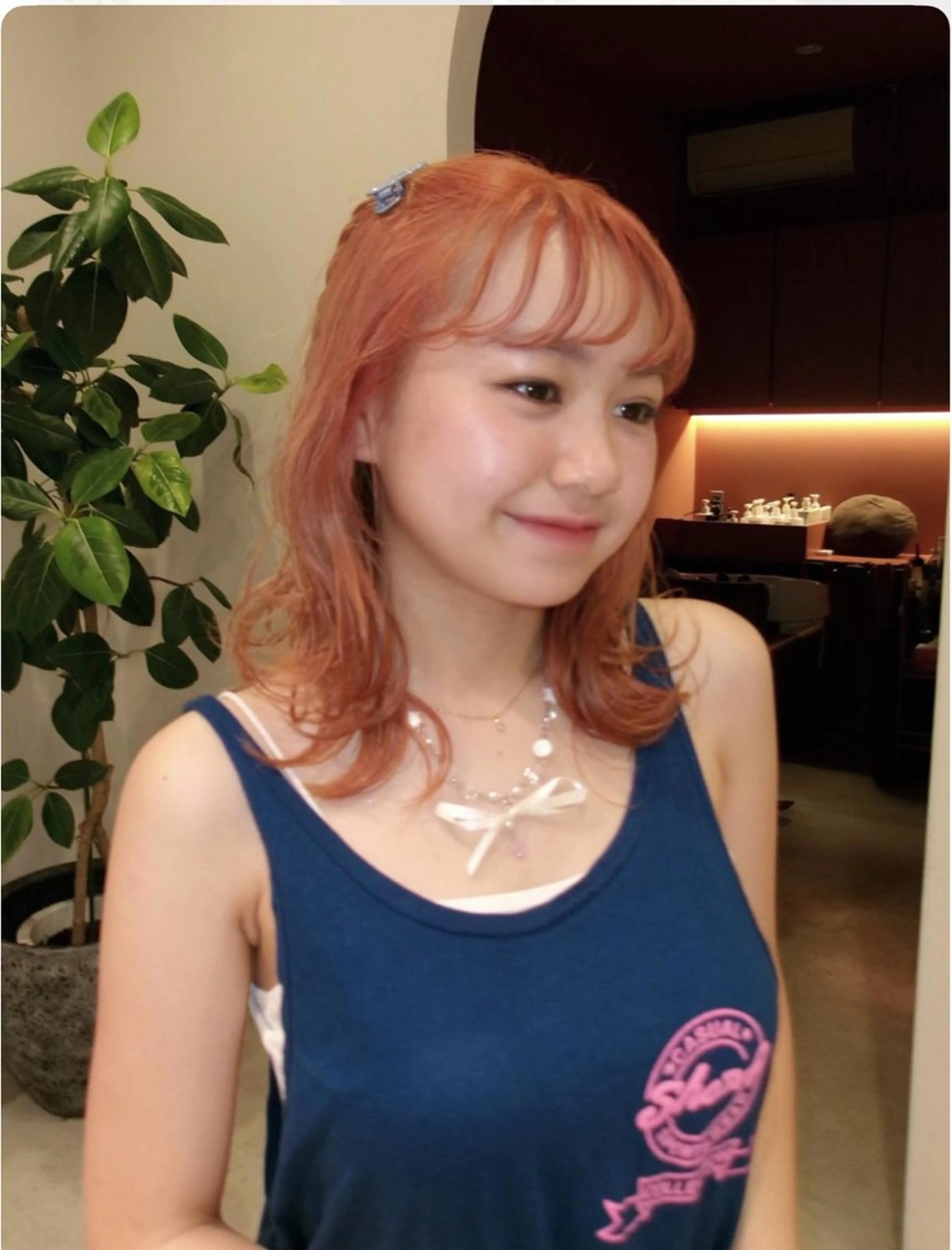 セミロング カラー パーマ 高桑 みひののヘアスタイル