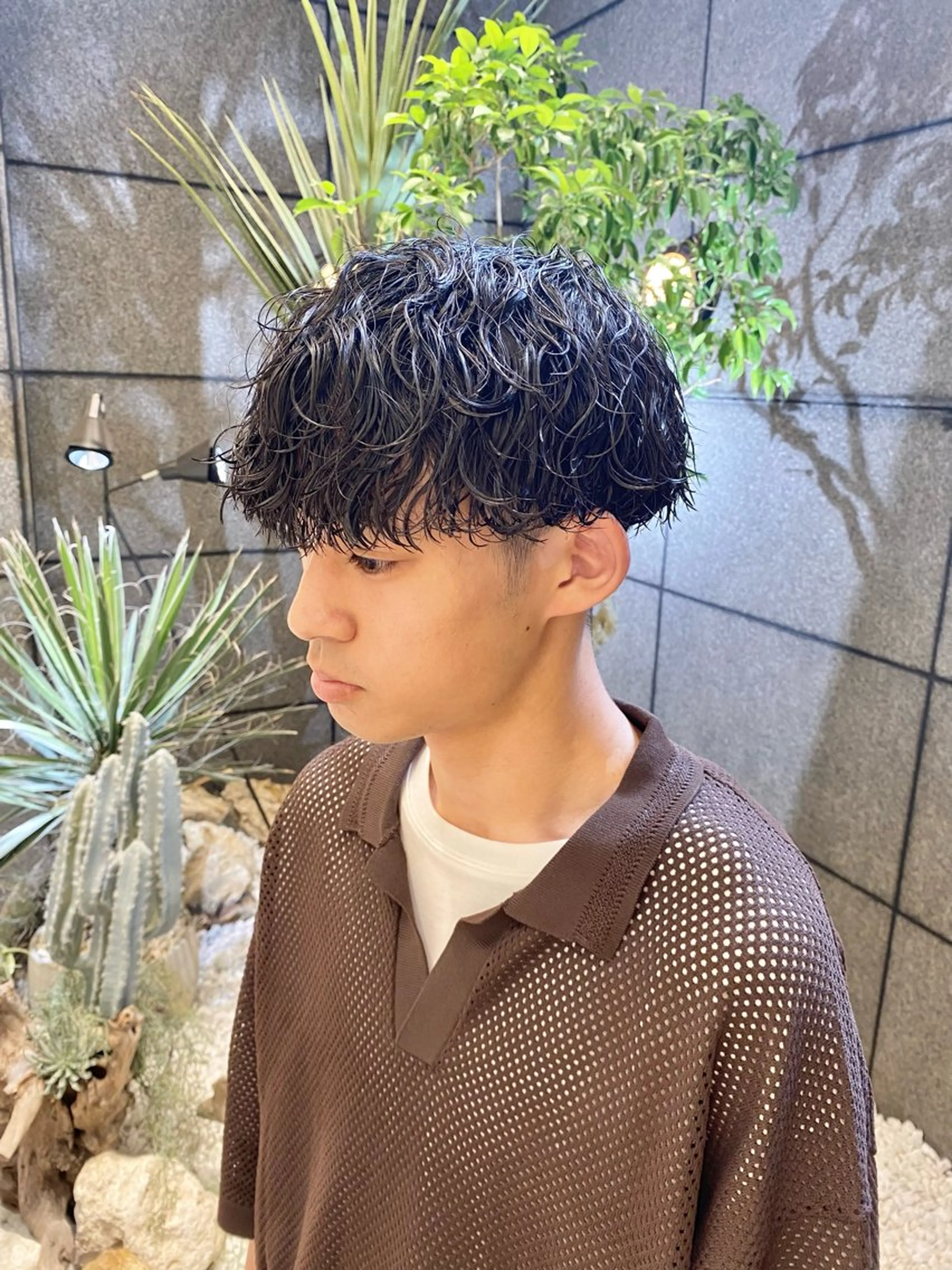 パーマ メンズ カット パーマ 酸スト/フェザー パーマ/三谷海斗のヘアスタイル