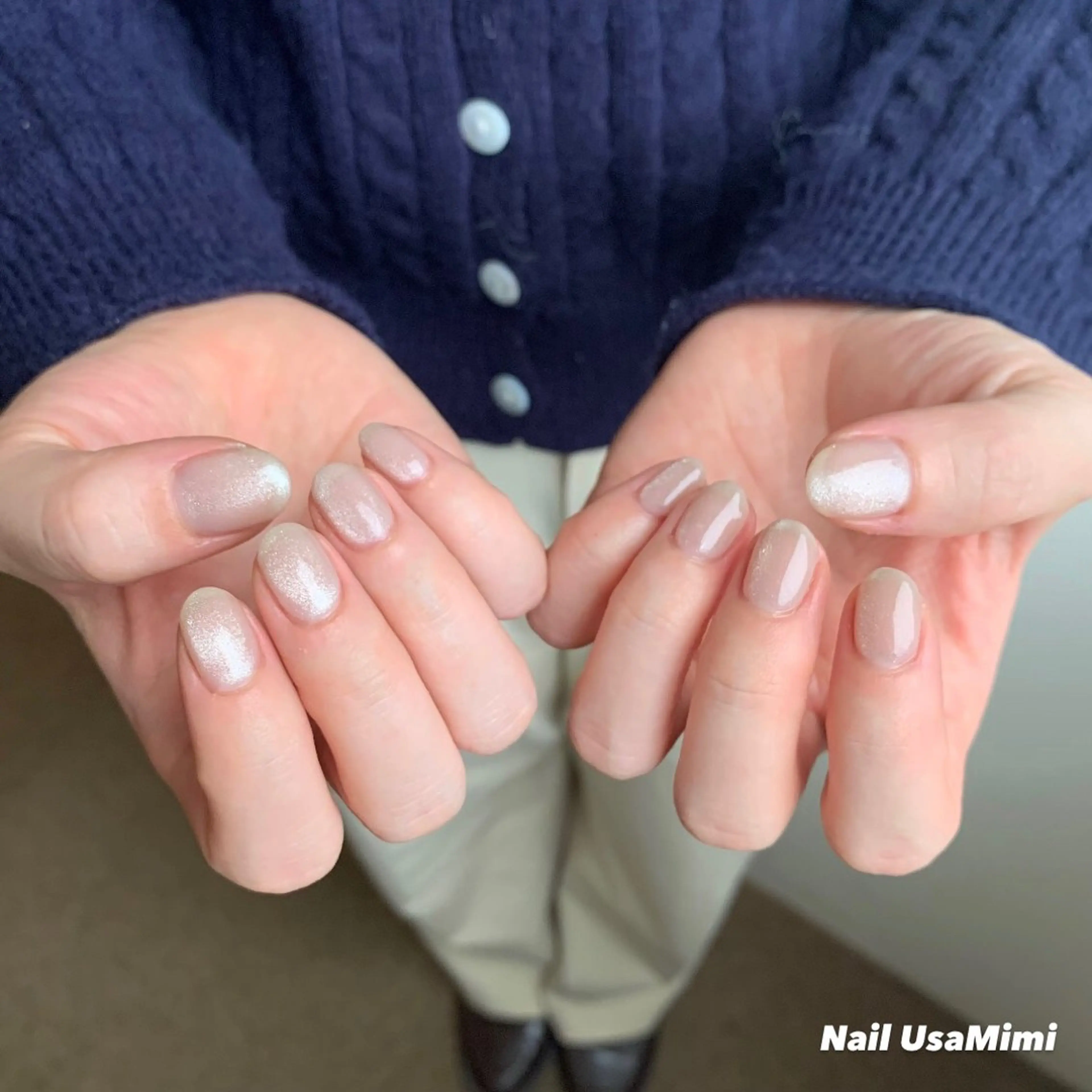 ネイル ジェルネイル マグネットネイル 持ち込み ワンカラーネイル パラジェル 本町ネイルNail UsaMimiのネイルデザイン