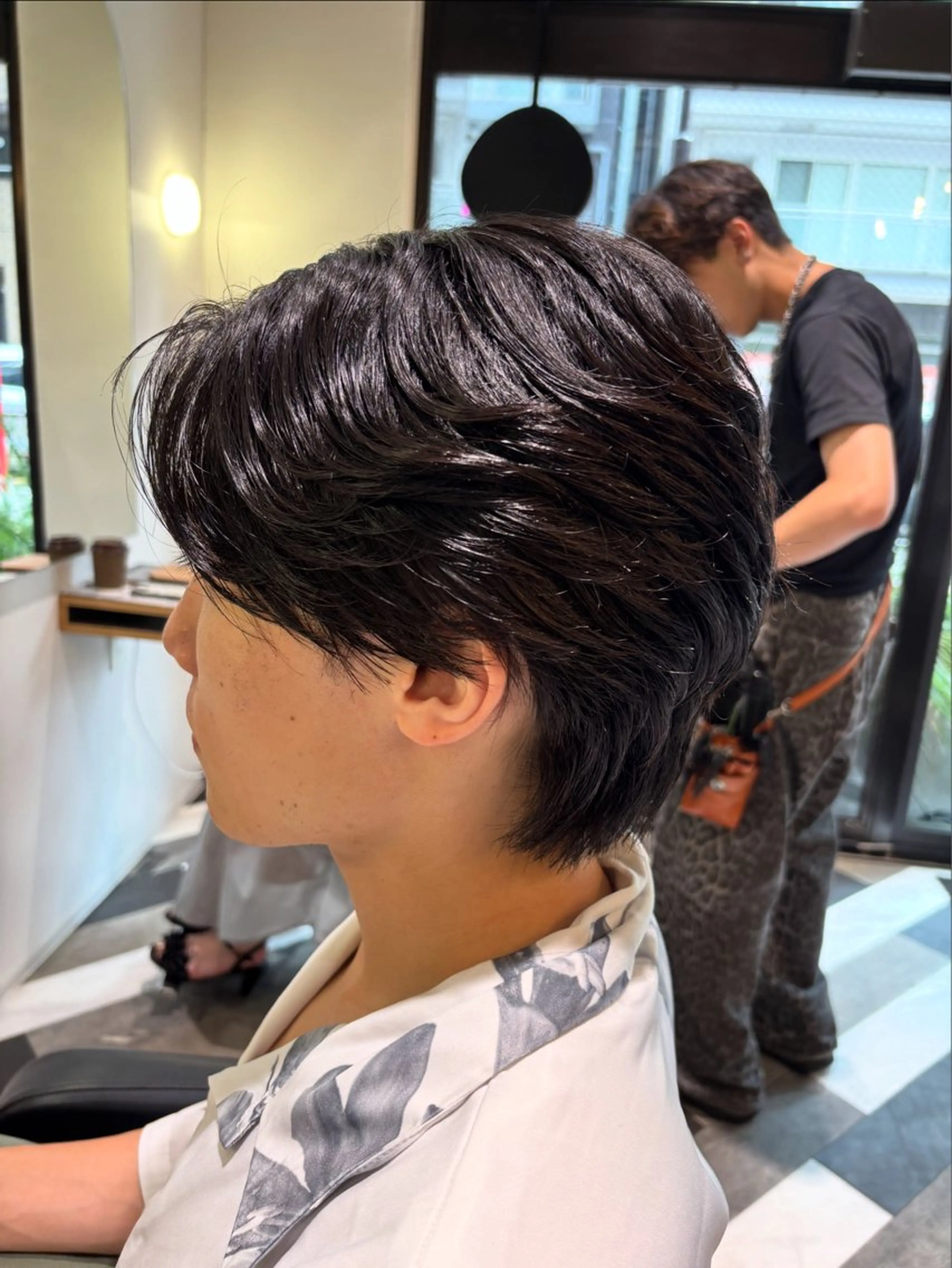 ショート メンズ カット パーマ 🫧透明感カラーレイ ヤースタイル松浦元海のヘアスタイル