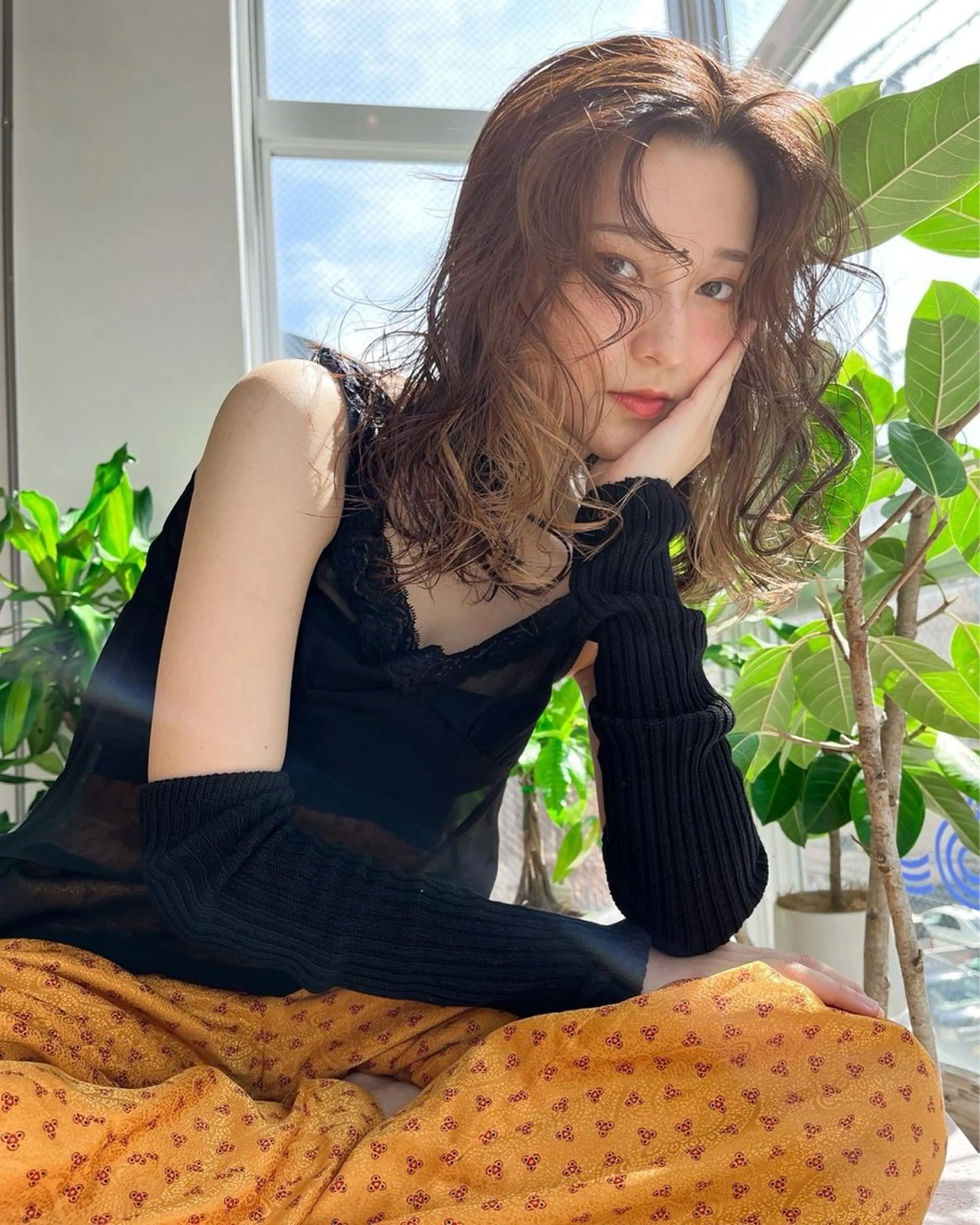 ミディアム ness rinaのヘアスタイル