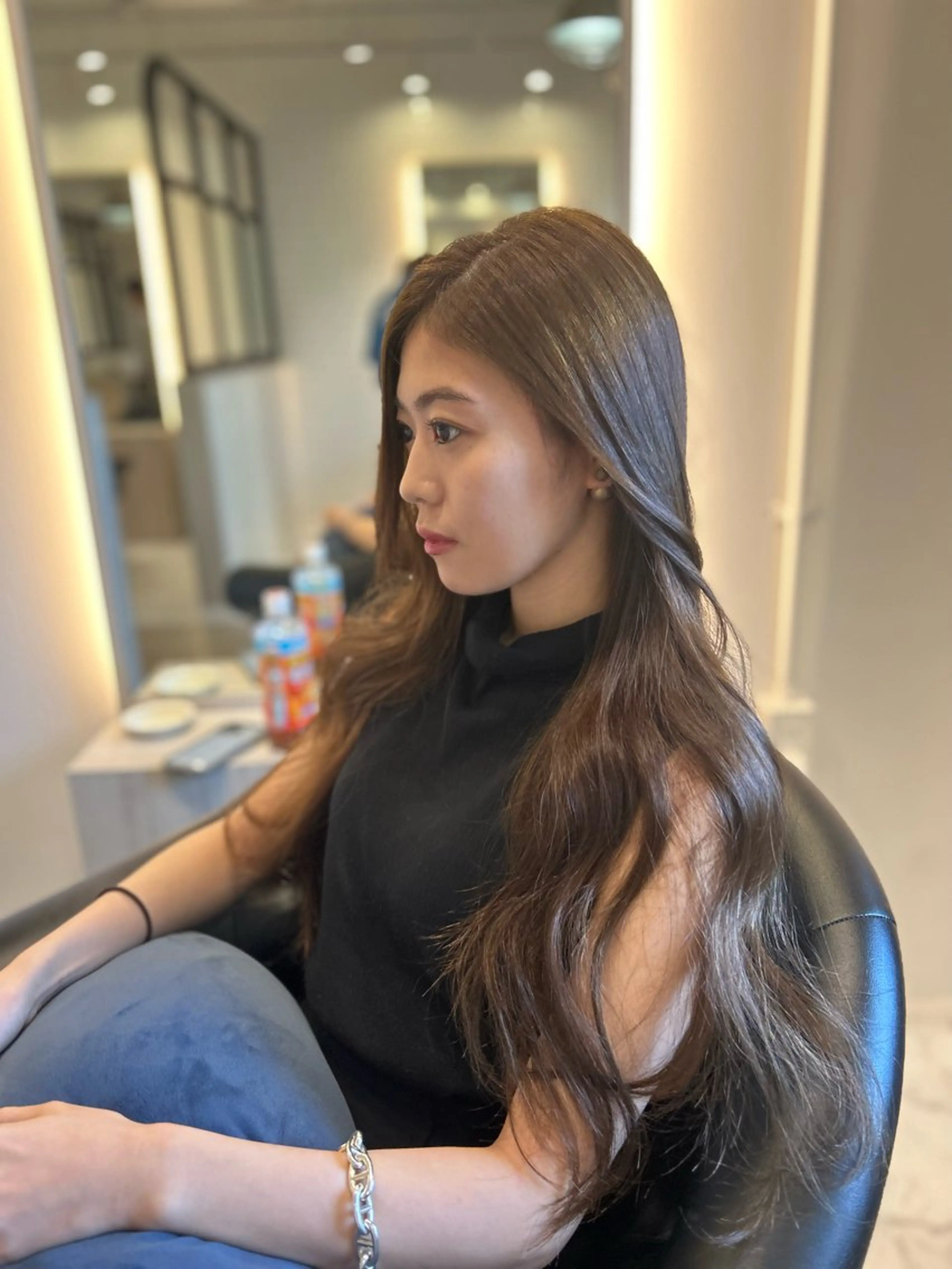 ロング カラー カット ヘアカラー トリートメント &chaLme   心斎橋所属・emi/髪質改善/ 韓国風/艶カラーのヘアスタイル