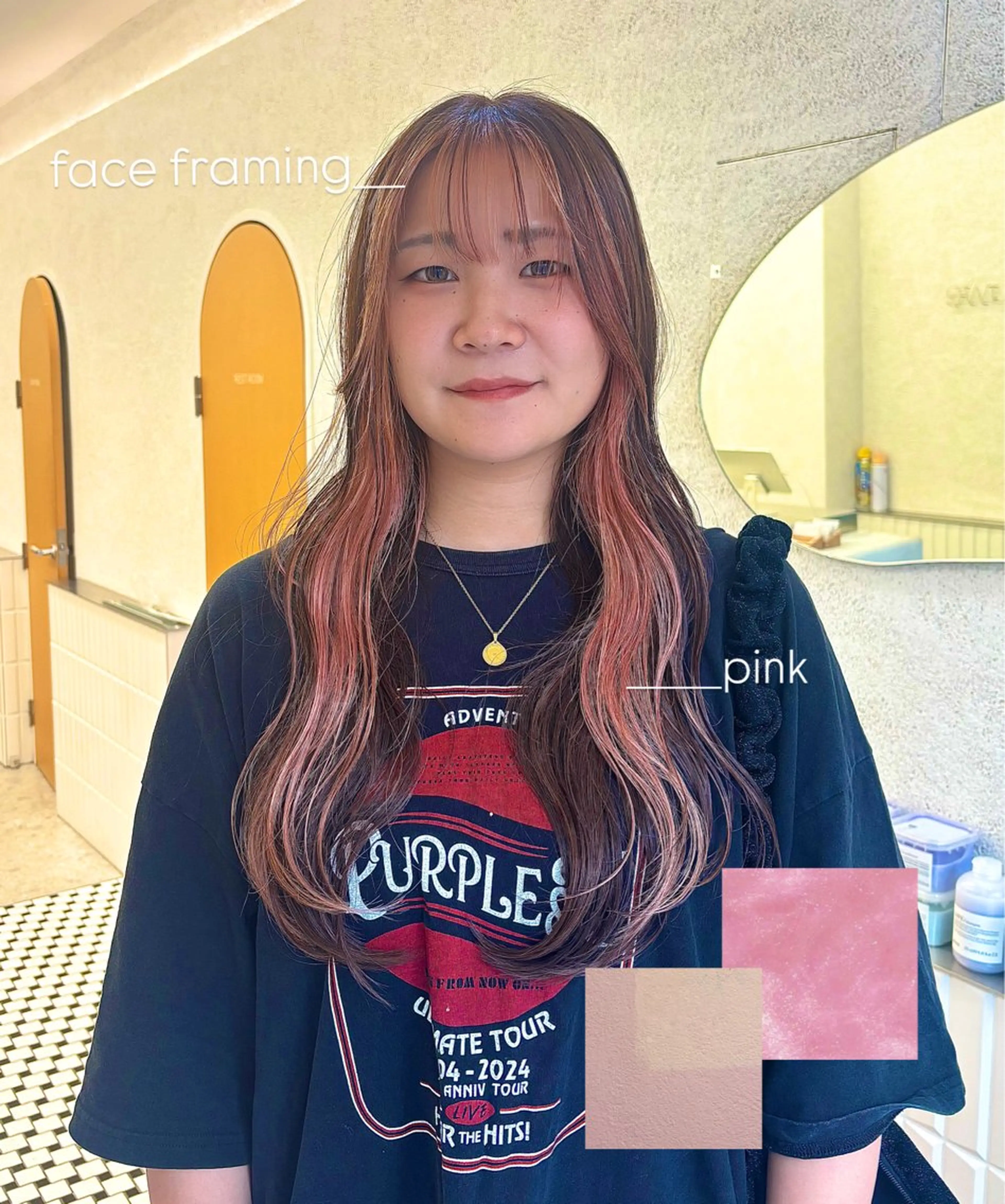 ロング カラー ヘアカラー 🧸ミルクティー／ ぷつっとボブ｜ミクのヘアスタイル