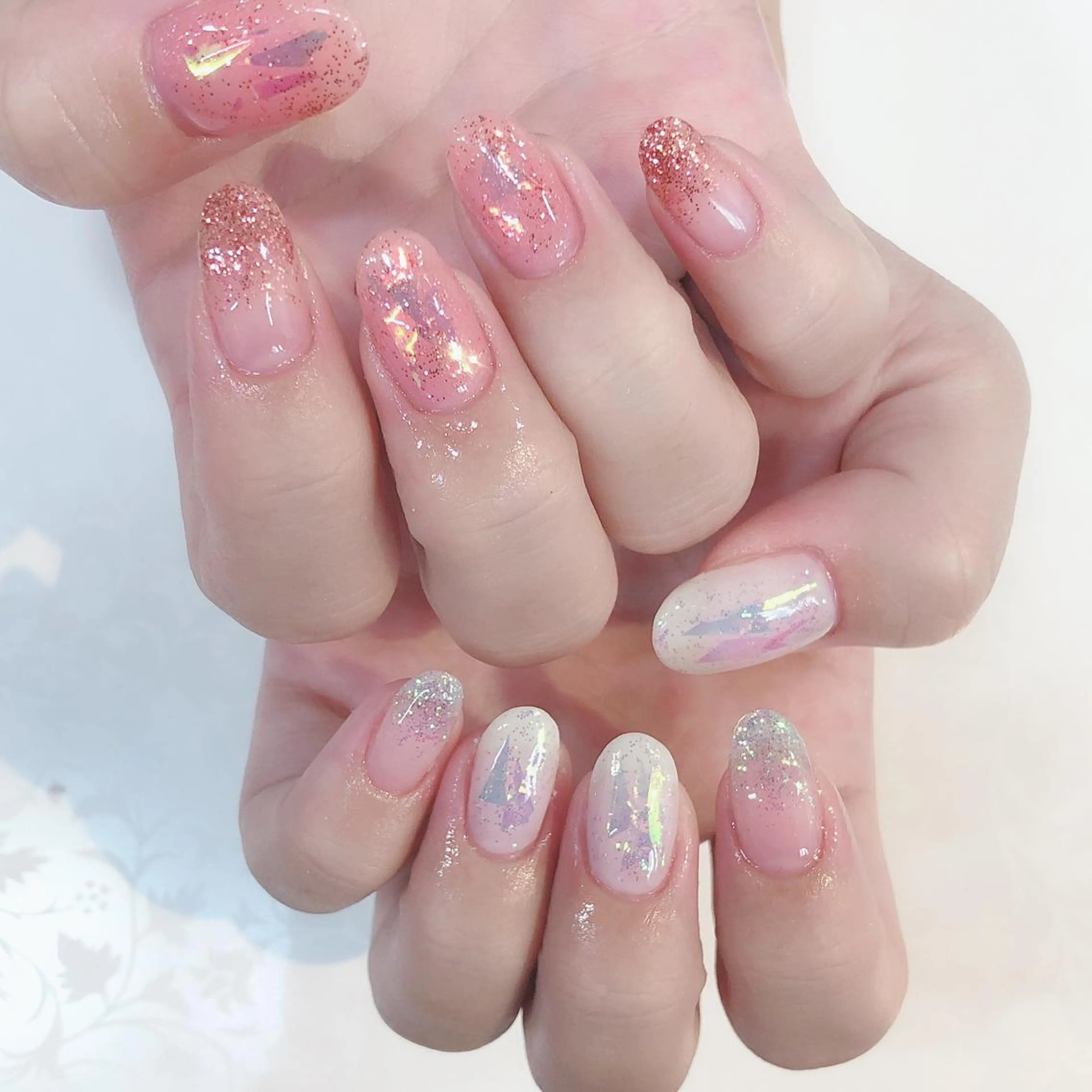 ネイル キラキラネイル 春ネイル 近藤 あみのネイルデザイン