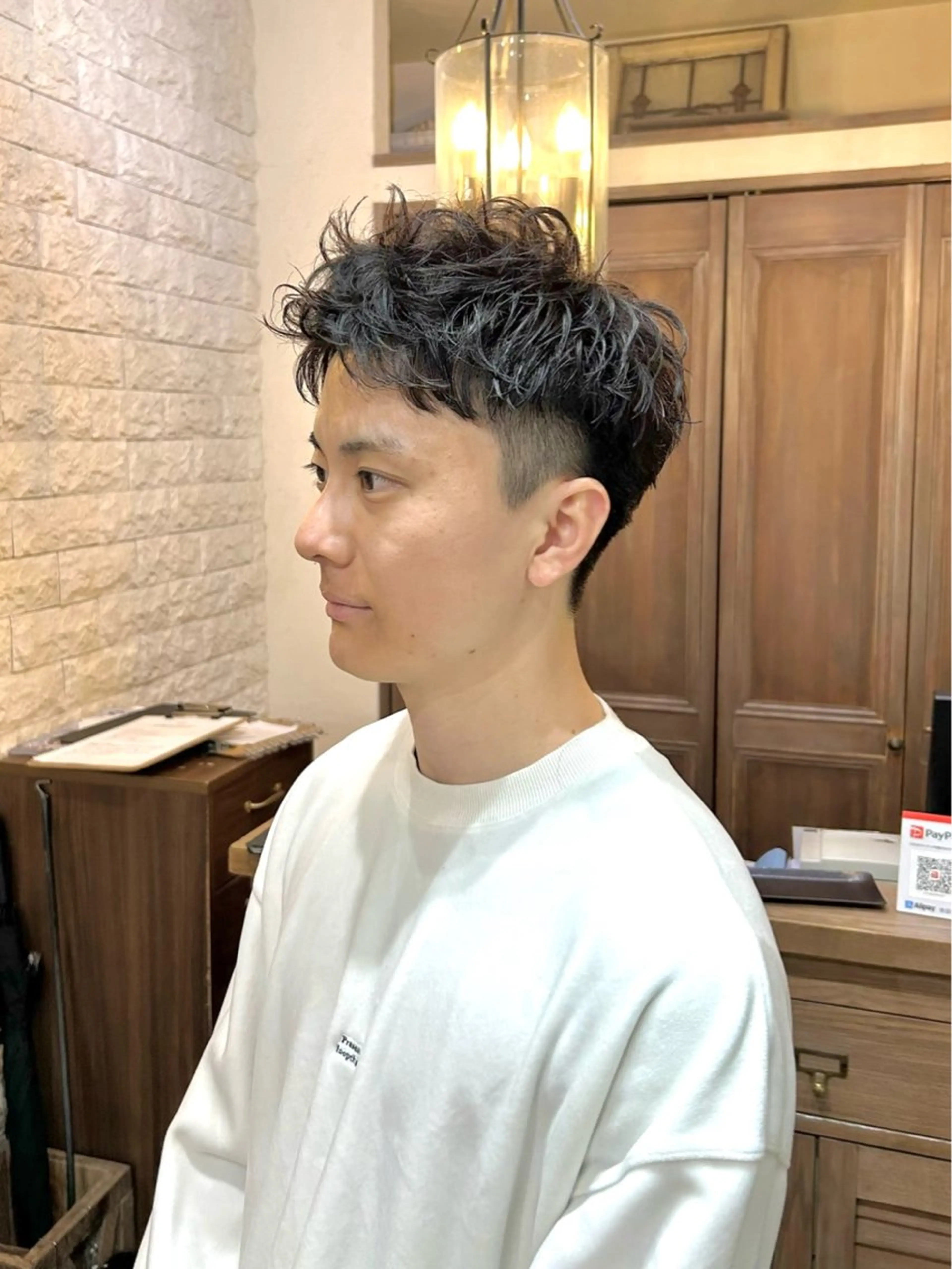 パーマ メンズ Luce横浜店所属・yuu 🪴 透明感 カラー/メンズパーマのヘアスタイル