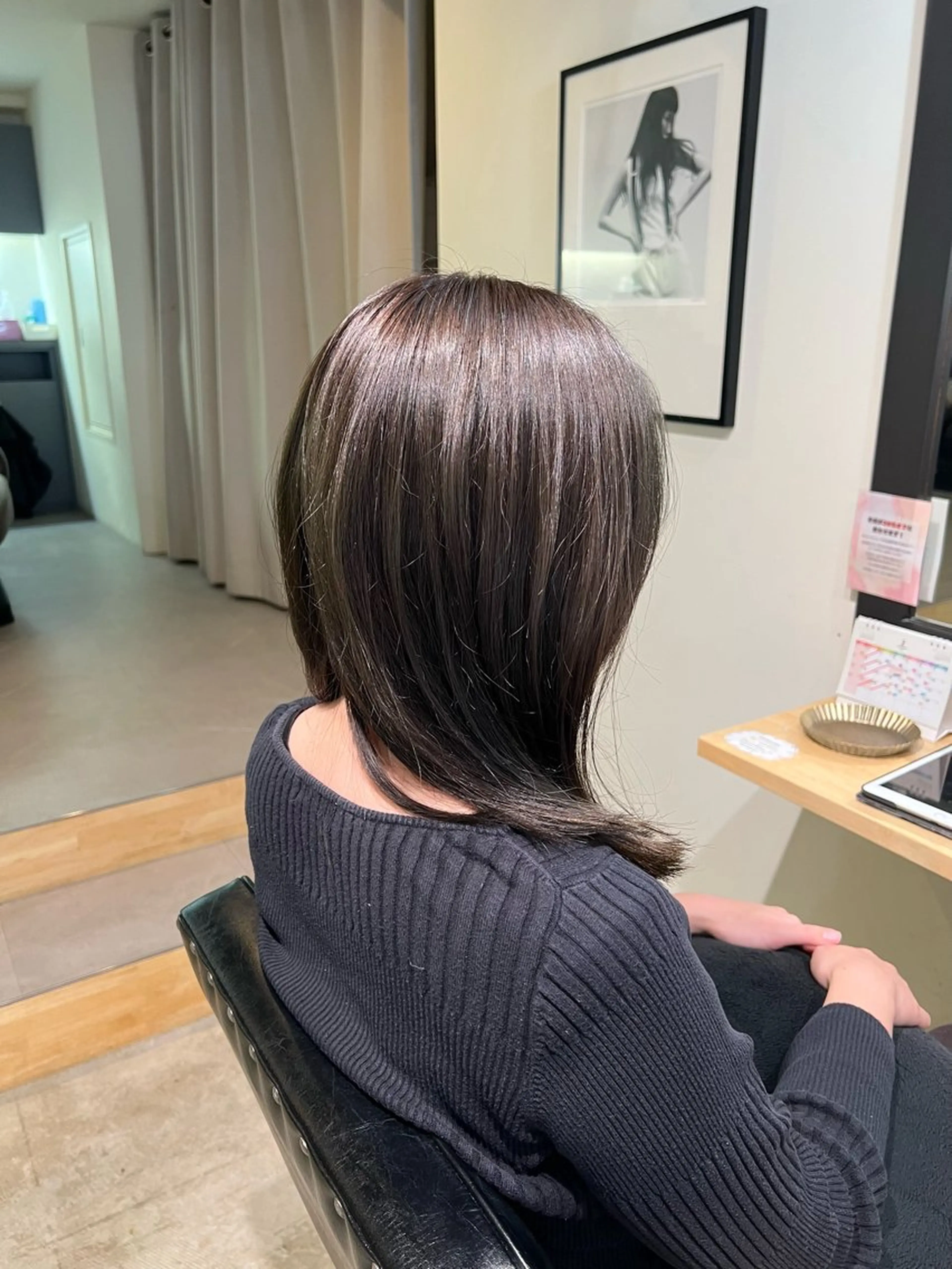 ミディアム カラー カット ヘアカラー トリートメント 金山/透明感カラー レイヤー/木澤 航のヘアスタイル