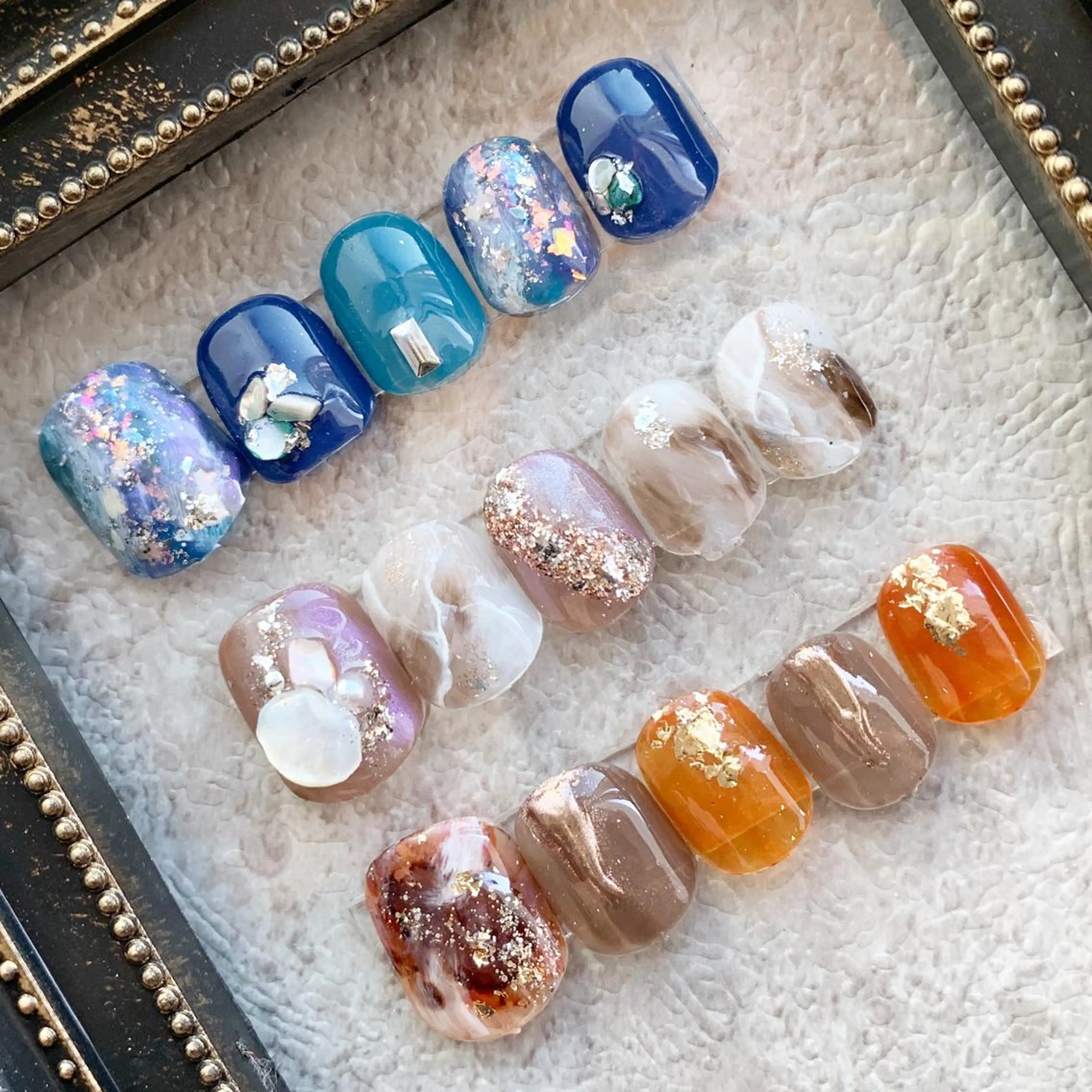 ネイル フットネイル キラキラネイル ミラーネイル ニュアンスネイル 夏ネイル nailsalon Lenoaのネイルデザイン