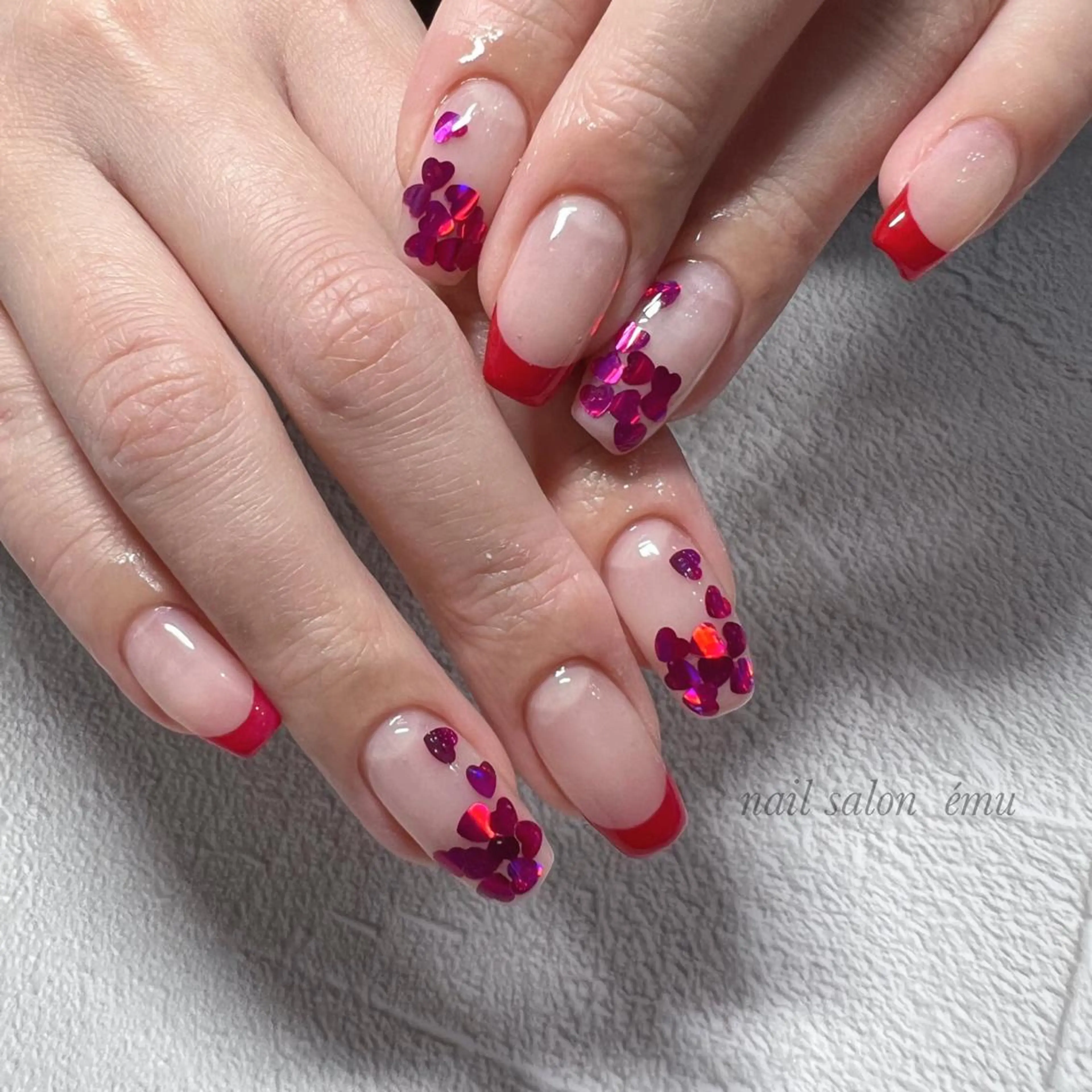 セミロング ネイル ハンドネイル nail salon émuのネイルデザイン