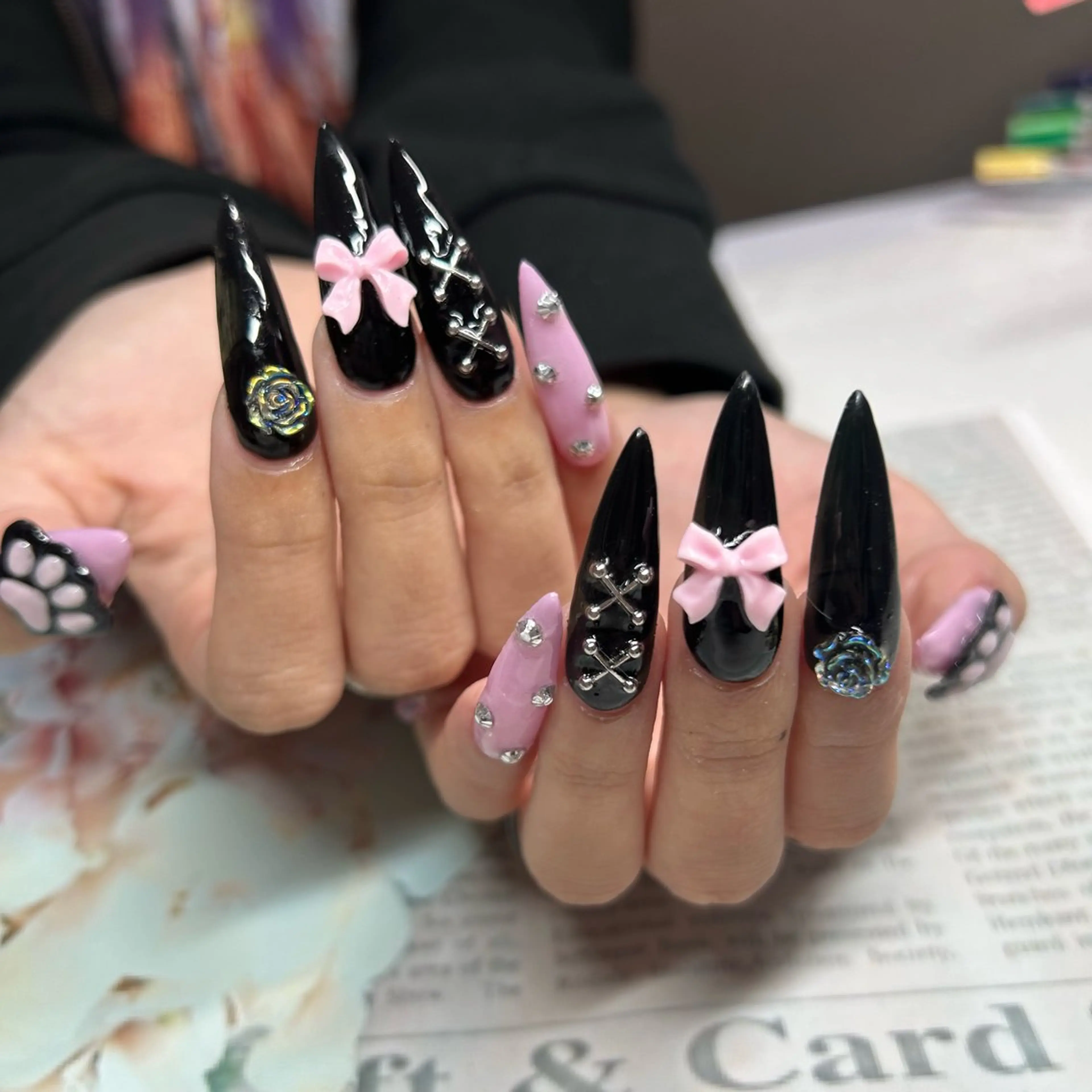 【オフ無し】韓国スカルプ🌹ダイアミチップデザイン　14700円​〜​の写真