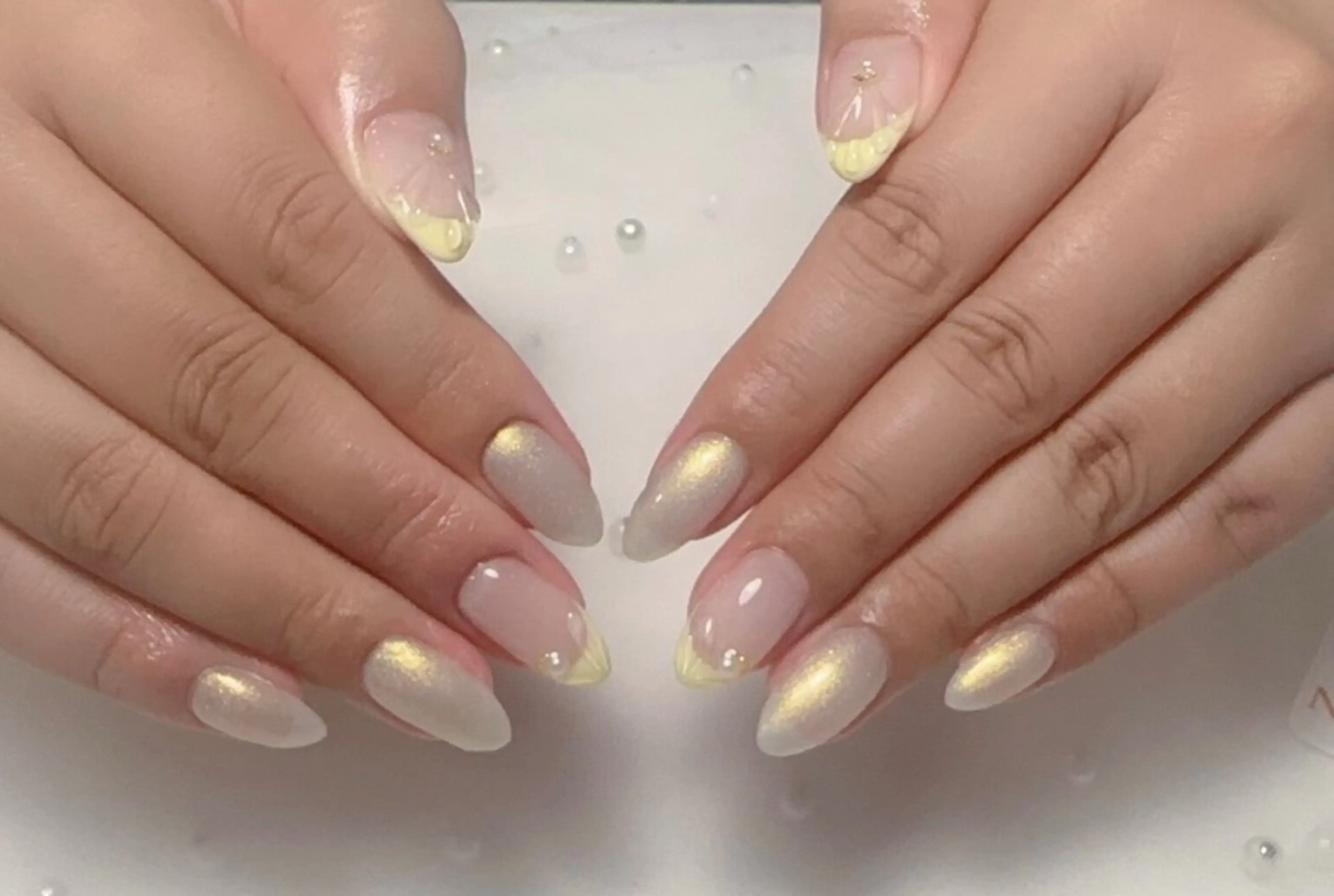 ネイル アートネイル フレンチネイル ジェルネイル グラデーション 韓国ネイル 村中 ハナのネイルデザイン