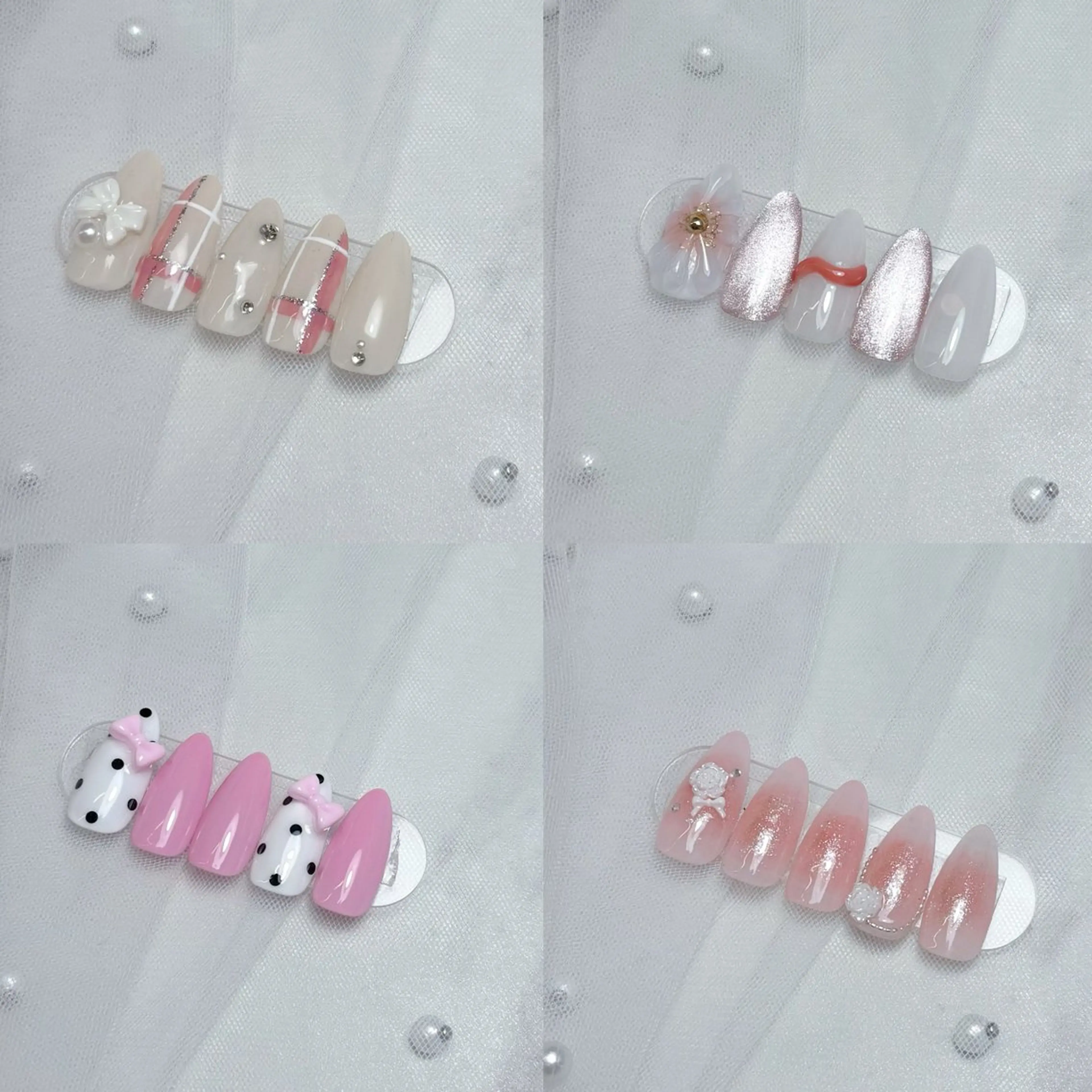 ネイル 春ネイル ハンドネイル mau🩵nail 堺筋本町｜心斎橋のネイルデザイン