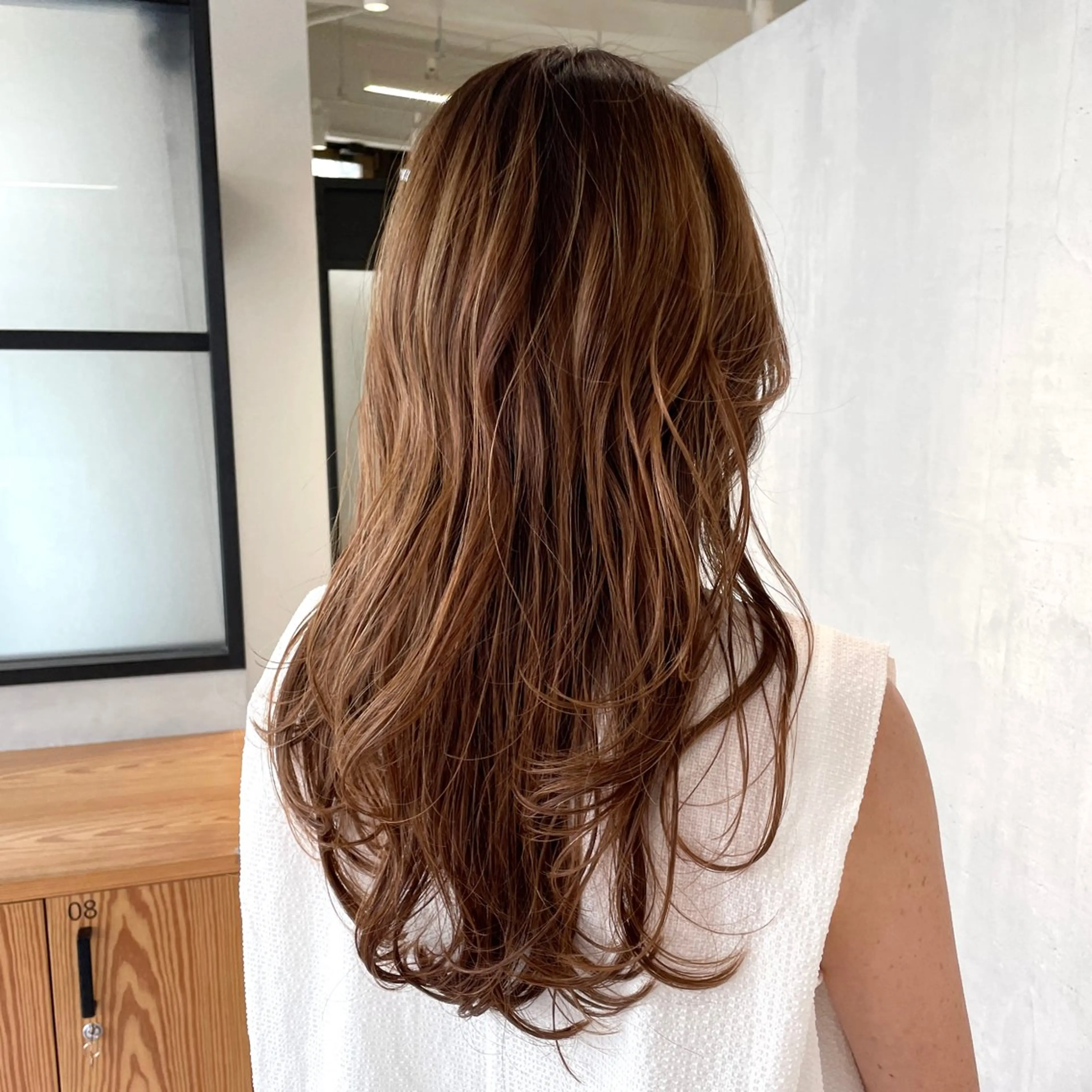 ロング カラー ハイライトカラー ハイライト ヘアカラー トリートメント DX SHARE SALON所属・matka白髪ぼかし 大人ヘア/KEIKOのヘアスタイル