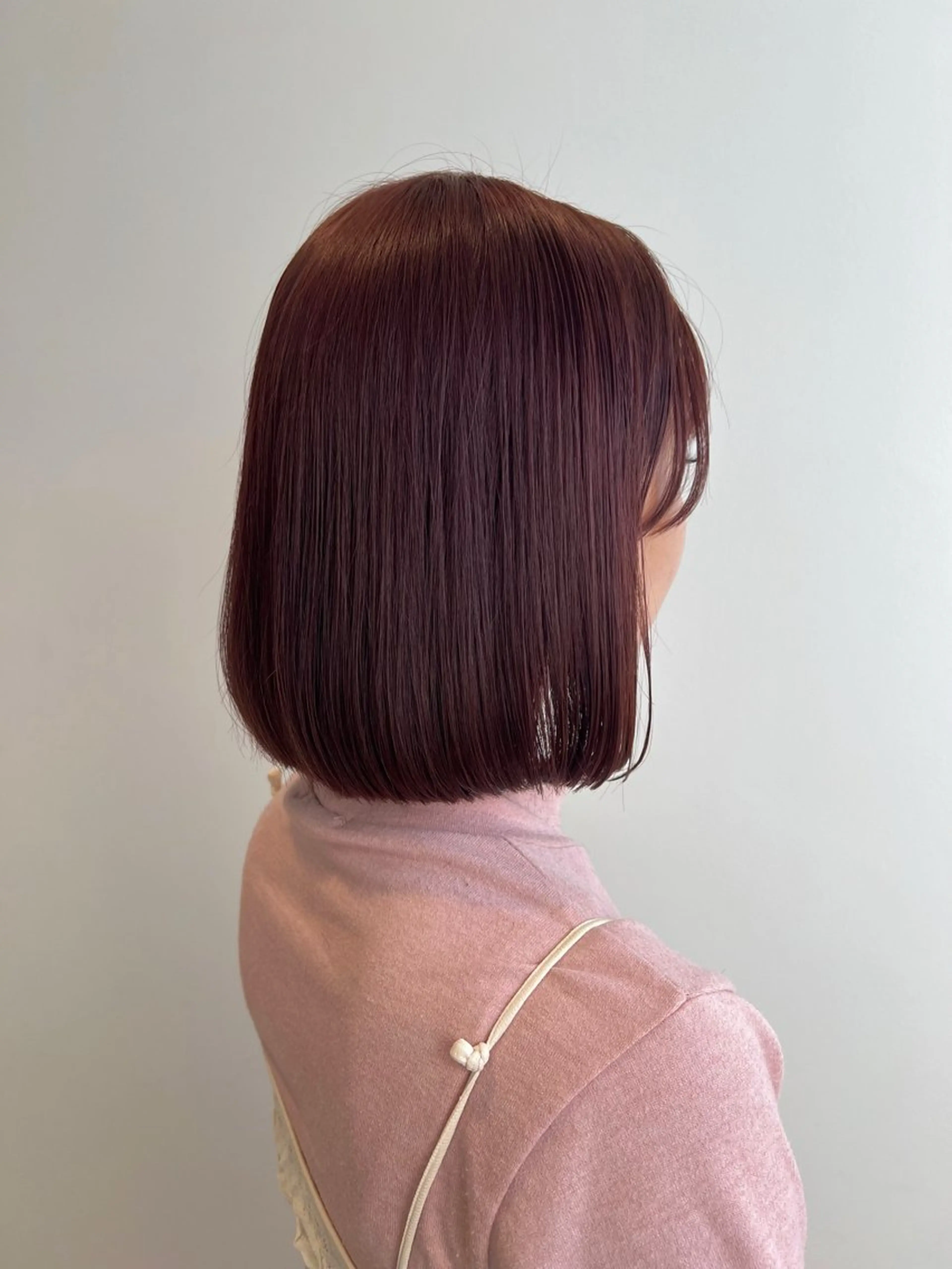 ミディアム ボブ カット ヘアカラー ボブ／ストレート🎀 harukaのヘアスタイル