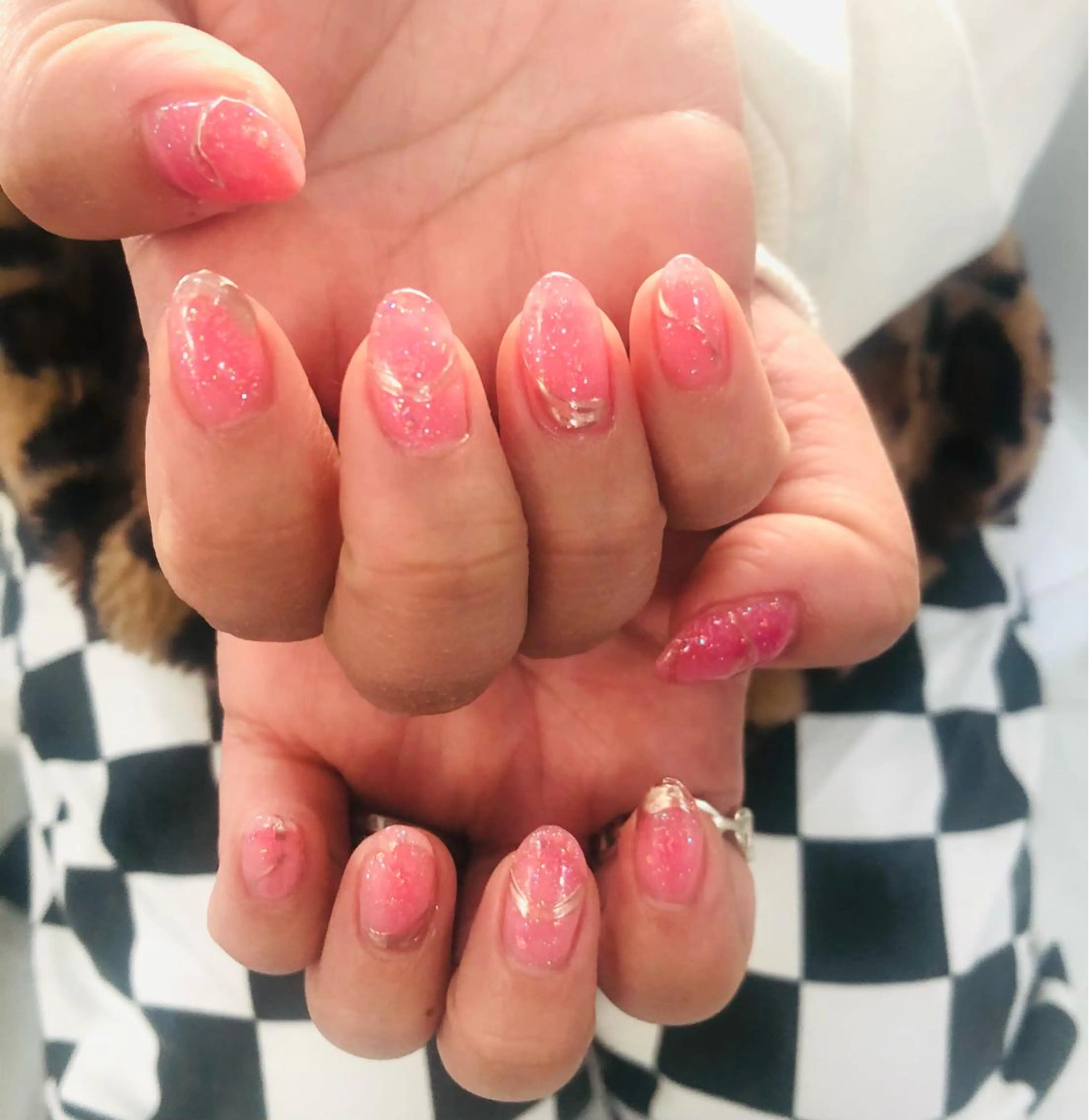 ネイル フラッシュネイル フレンチネイル ラメ(グリッター) ラメグラデーション マグネットネイル Ｈ3（エイチスリー）所属・H3 hitoのネイルデザイン