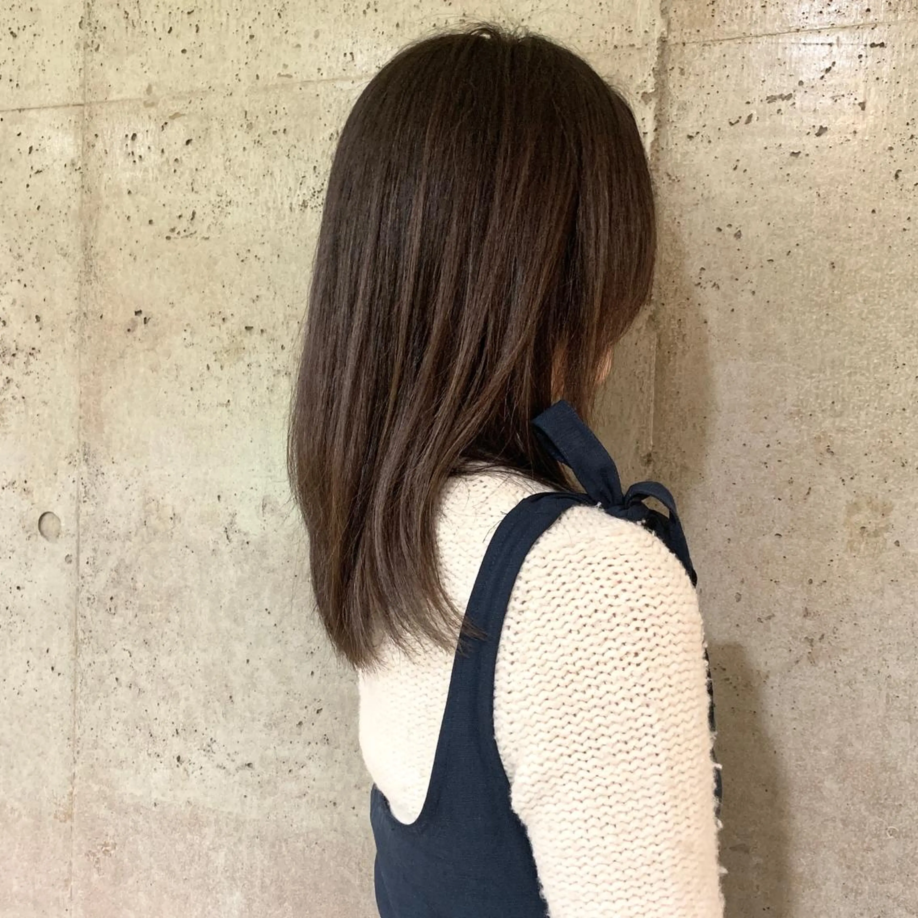 セミロング カラー 二宮 早智子のヘアスタイル