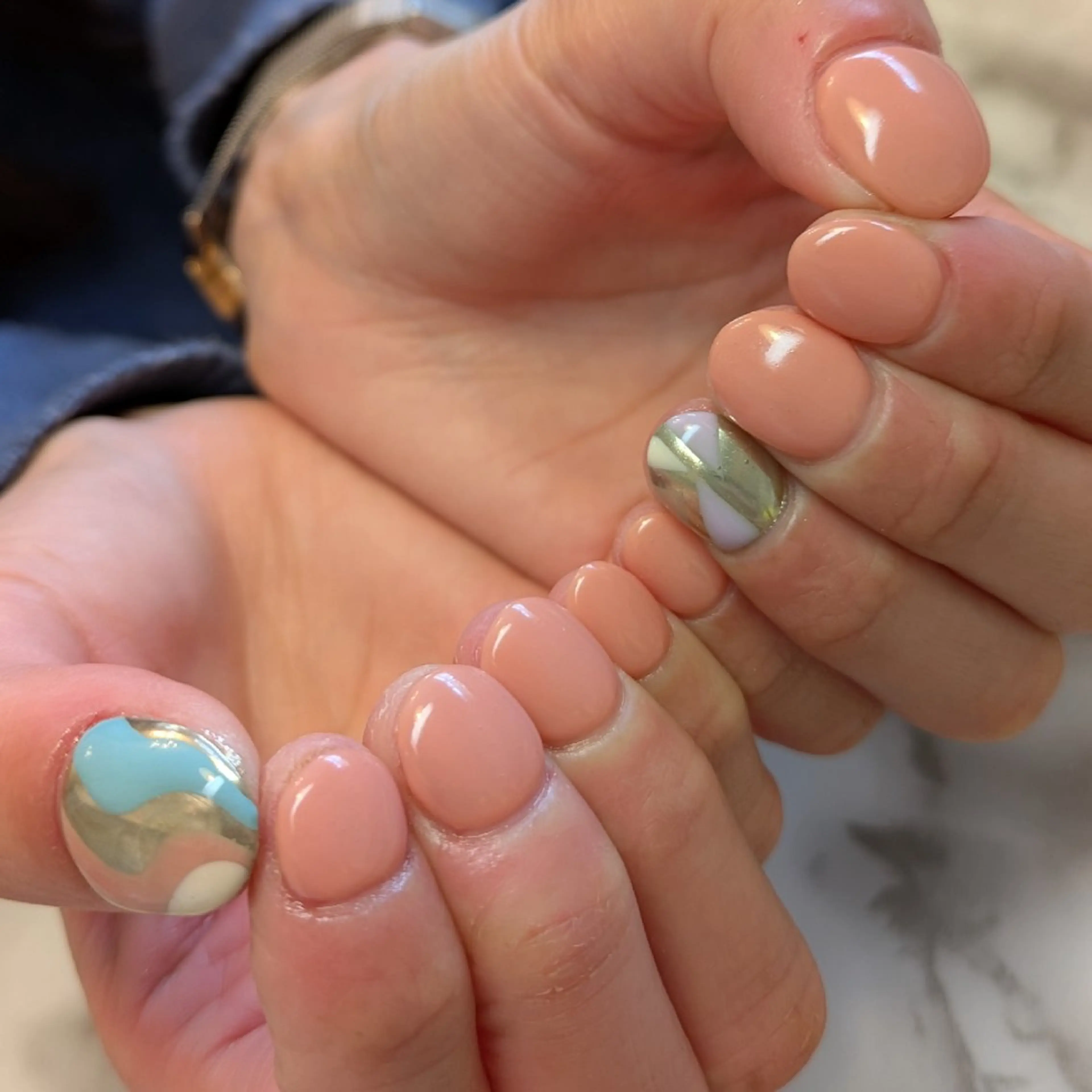 ネイル アートネイル ミラーネイル ジェヌインネイル 河内のネイルデザイン