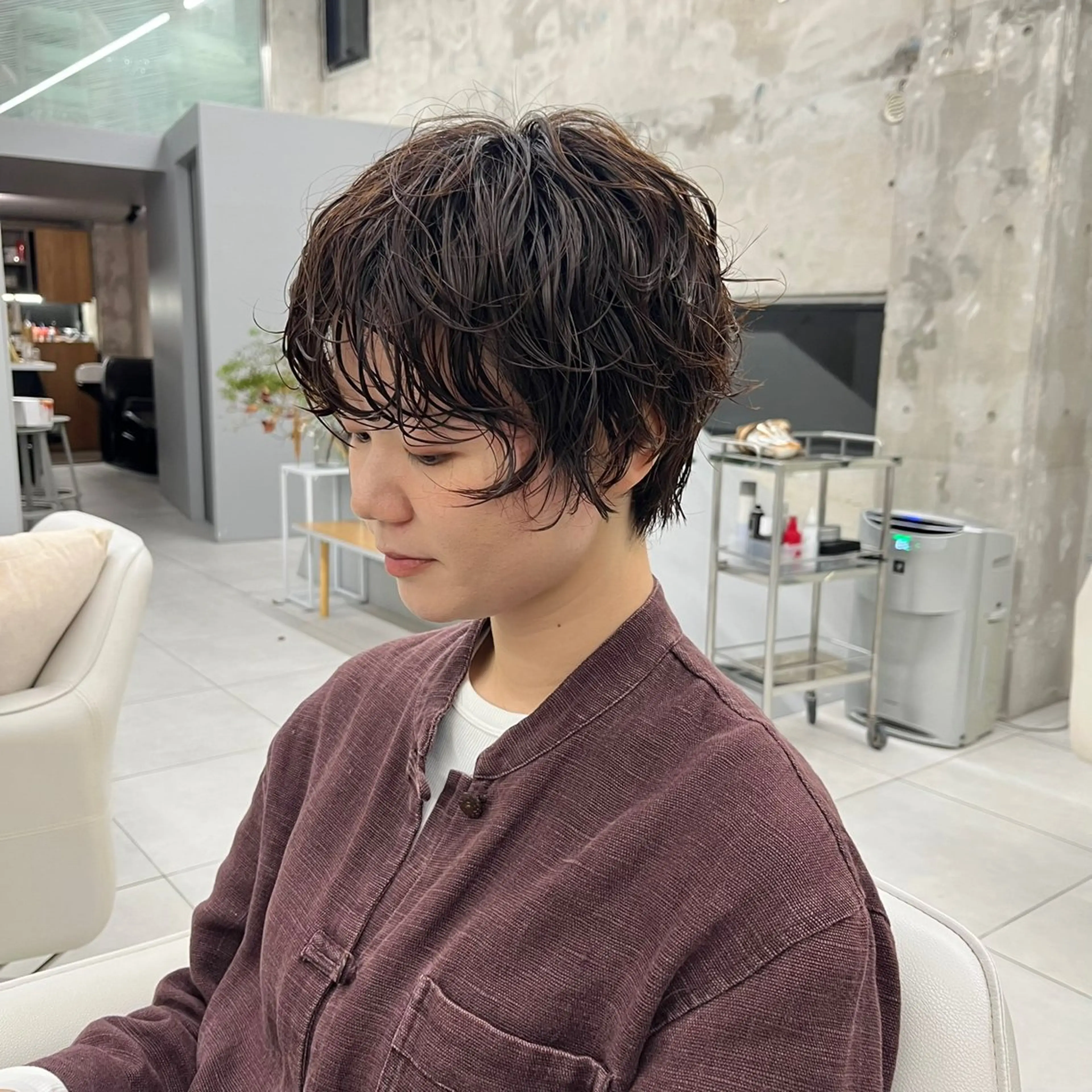 【朝が楽でオシャレ☝️】似合わせカット＋ダメージレス酸性パーマ🌱の写真