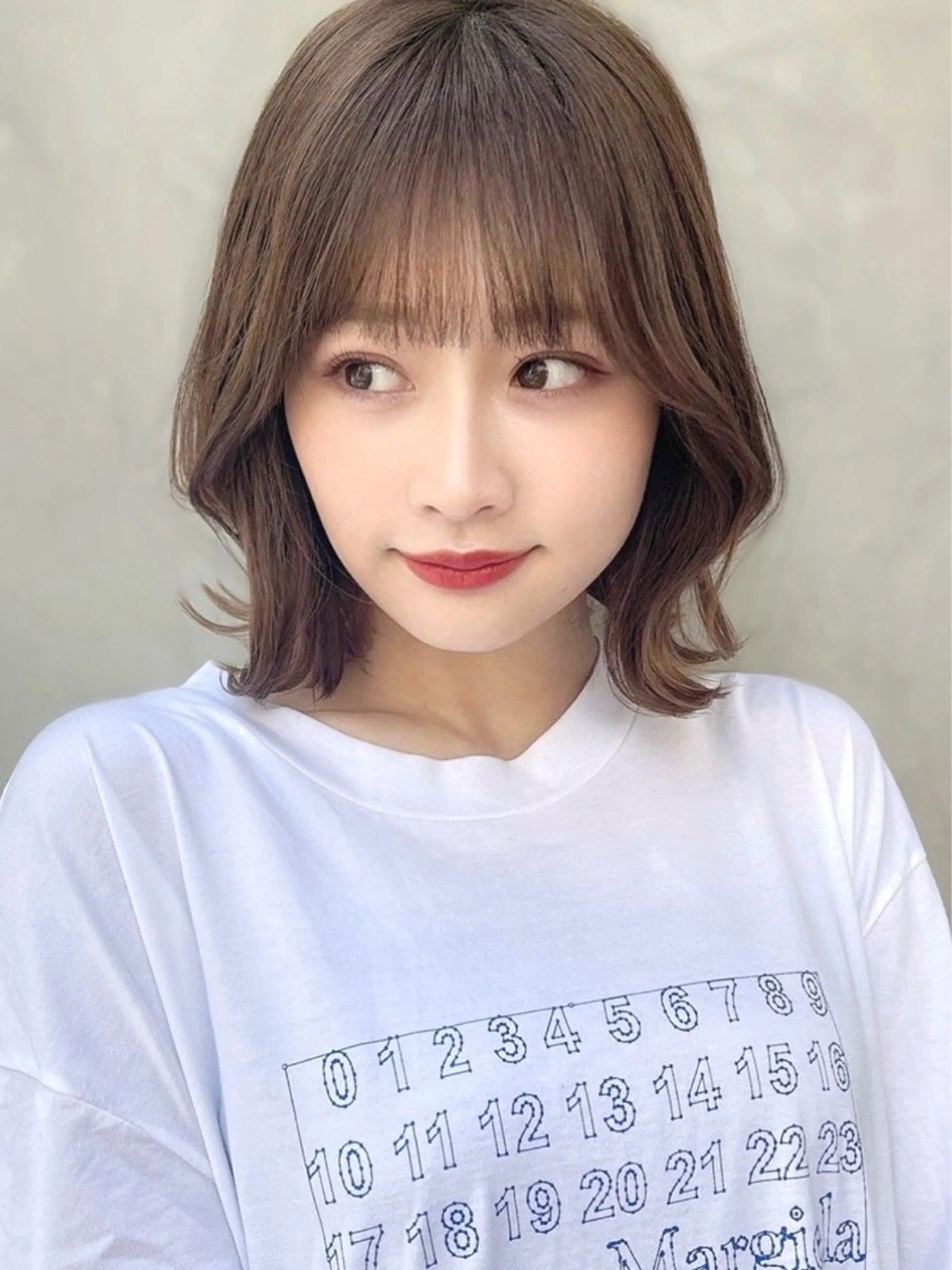 ミディアム ボブ くびれヘア カット ヘアカラー トリートメント 似合わせヘア/ボブ/ ミディアム/Takaのヘアスタイル