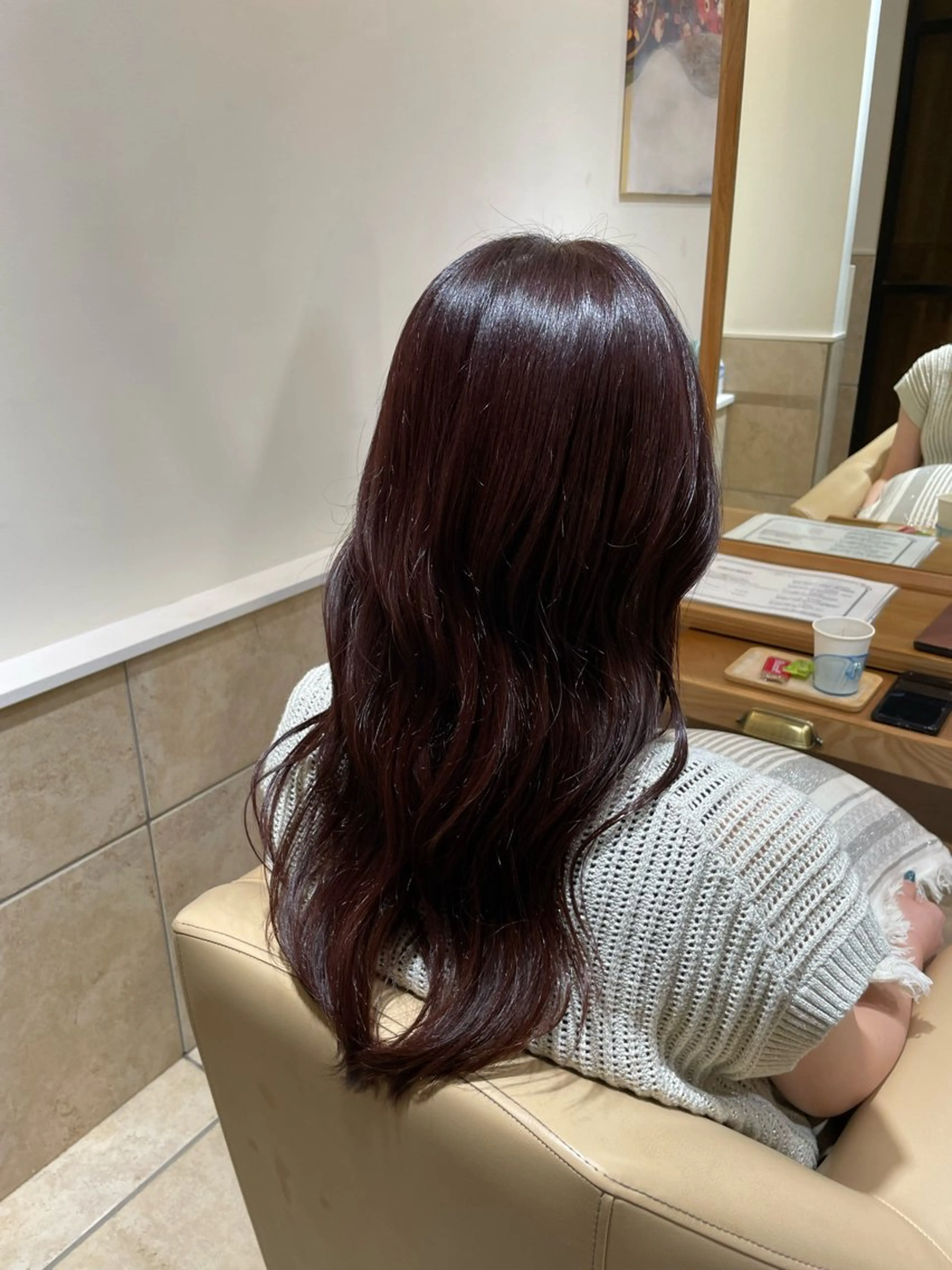 カラー ラベンダーカラー ピンクカラー ピンクラベンダー サクラバ ララネのヘアスタイル