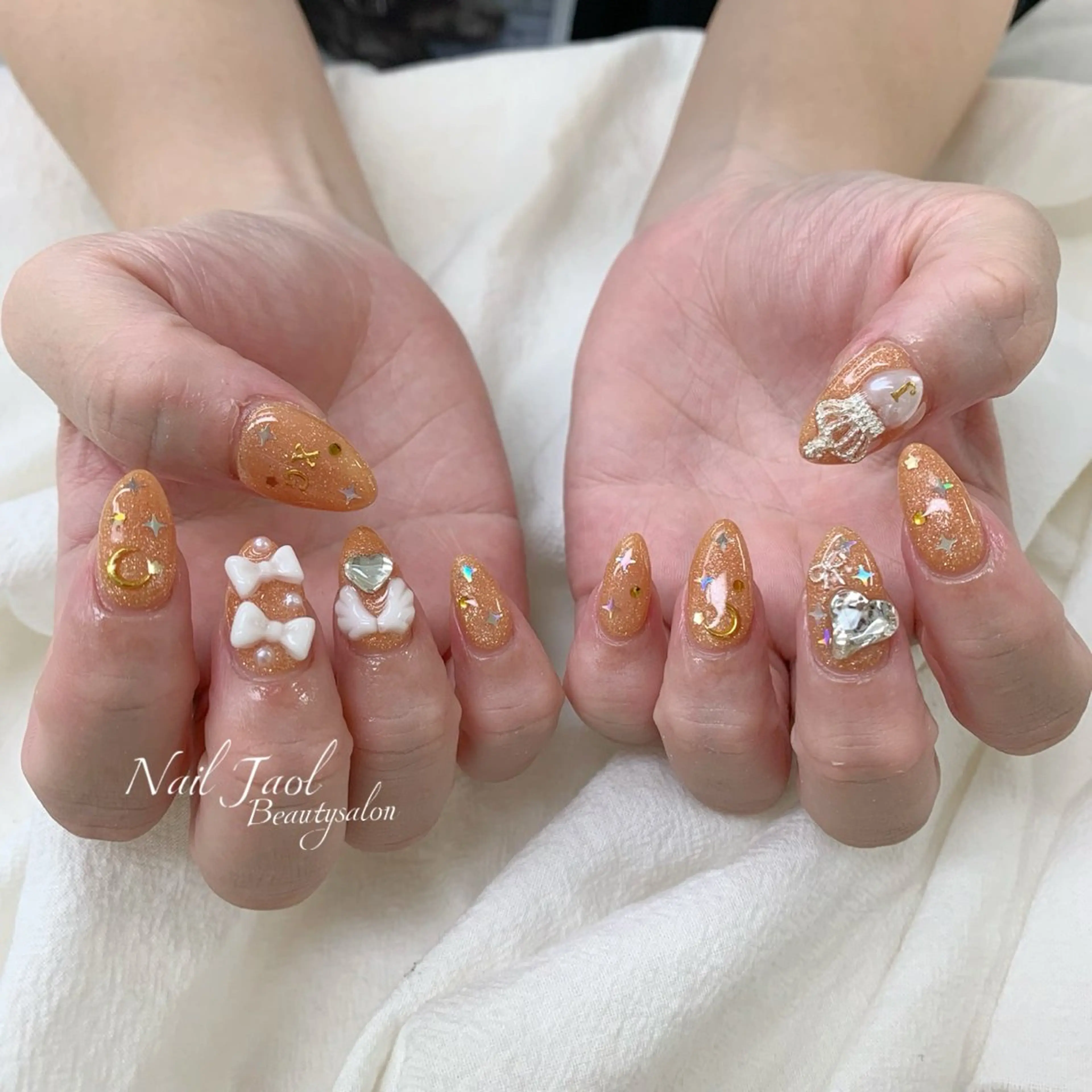 セミロング 韓国風ヘア ハンドネイル nail jaol池袋店所属・ネイルJaol 池袋のネイルデザイン