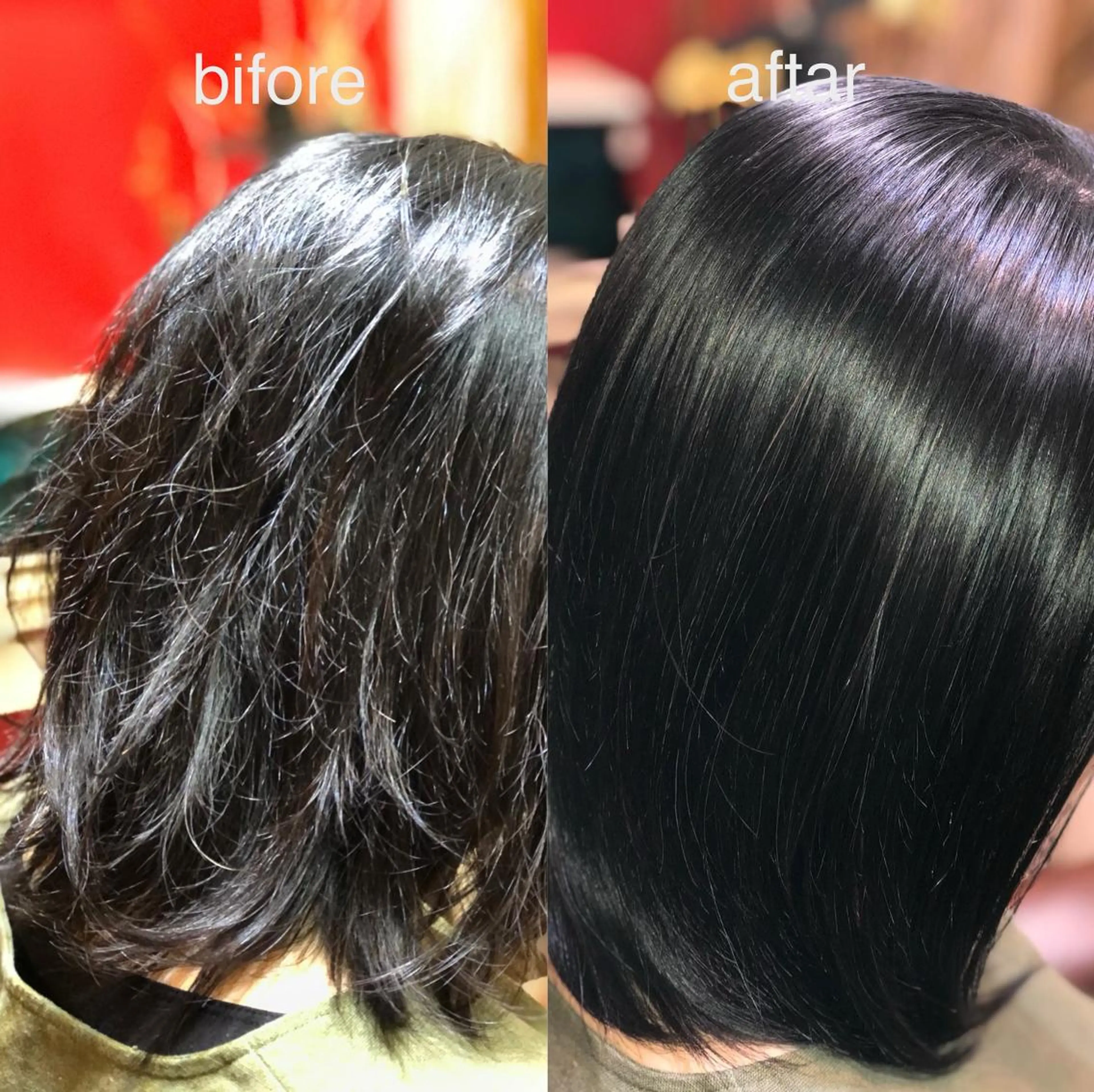 ミディアム パーマ カラー 頭皮ケア&髪質改善 美容室Atomのヘアスタイル