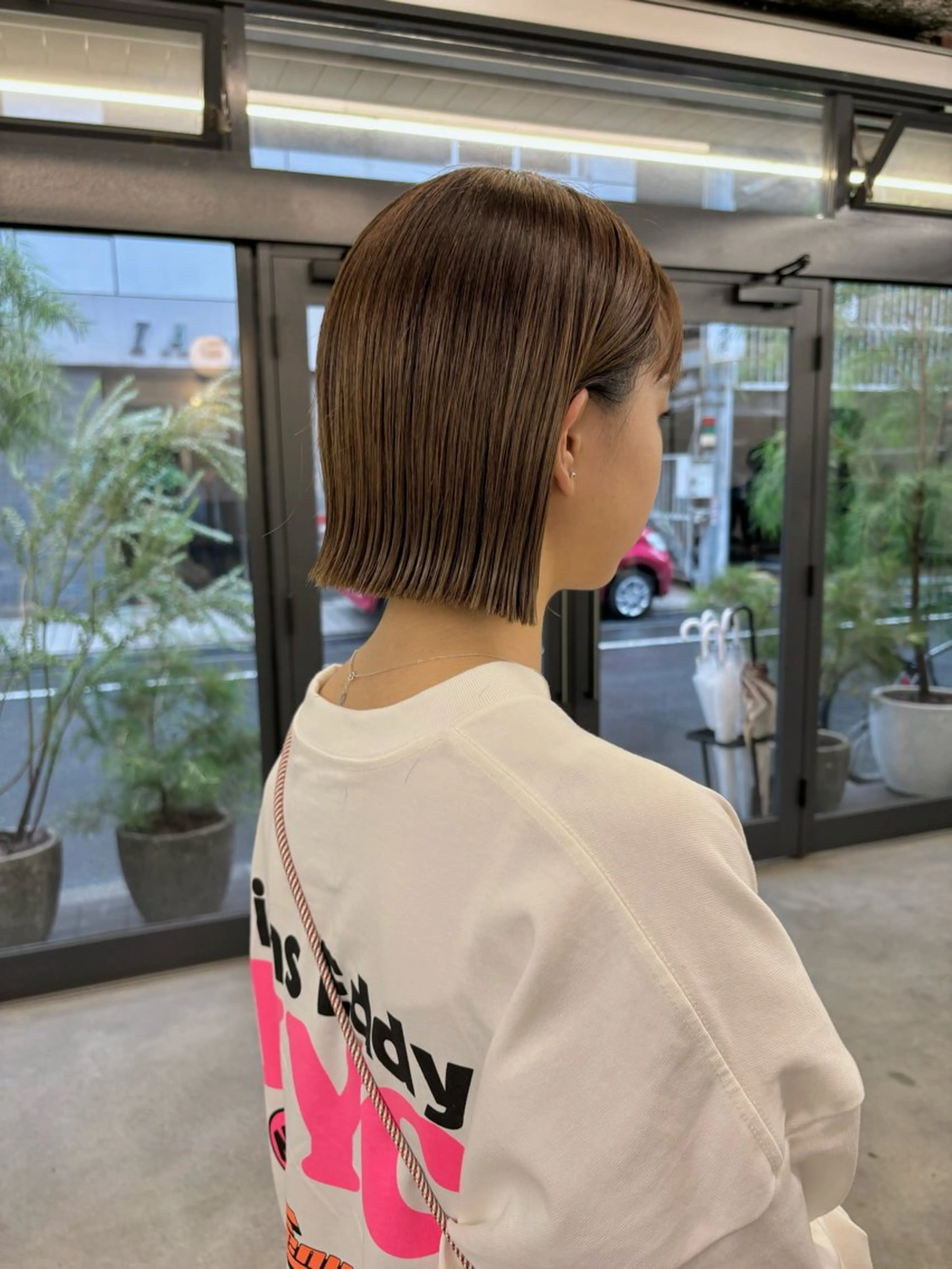 ショート 切りっぱなしボブ ショートボブ ボブ ショートヘア カット 顔周りカット/透明感 カラー/rioのヘアスタイル