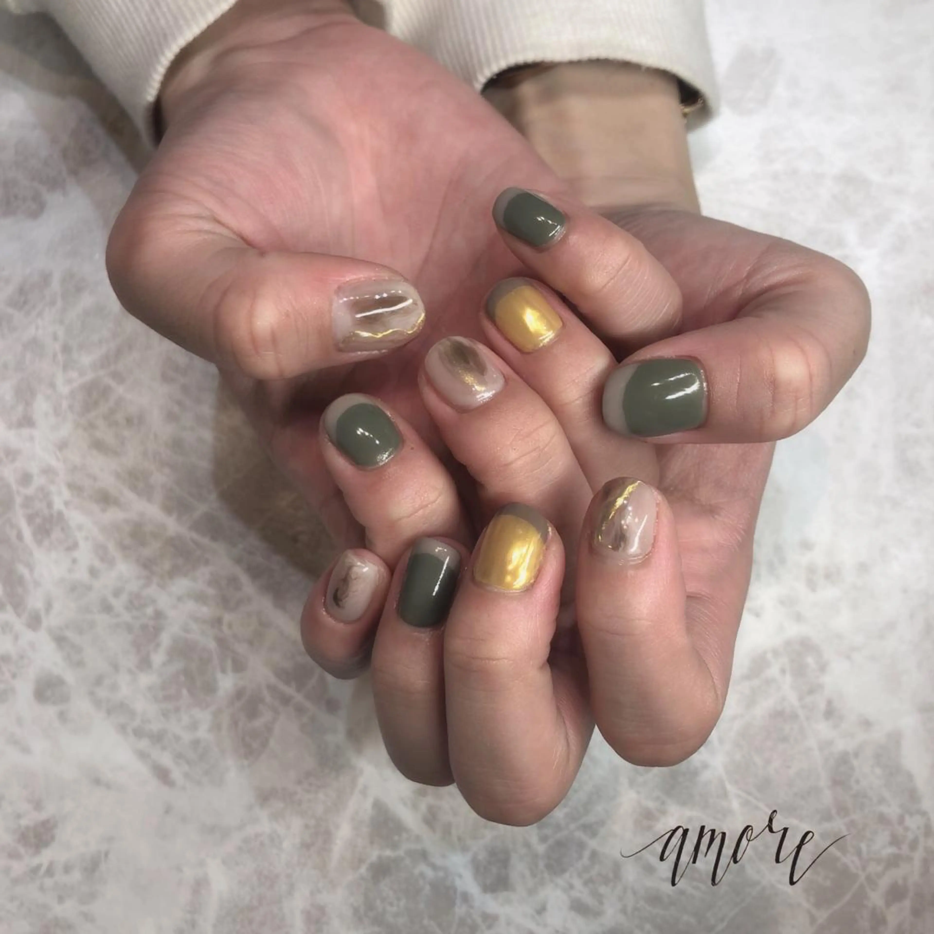 ネイル フレンチネイル ジェルネイル ミラーネイル ニュアンスネイル You kyehwaのネイルデザイン