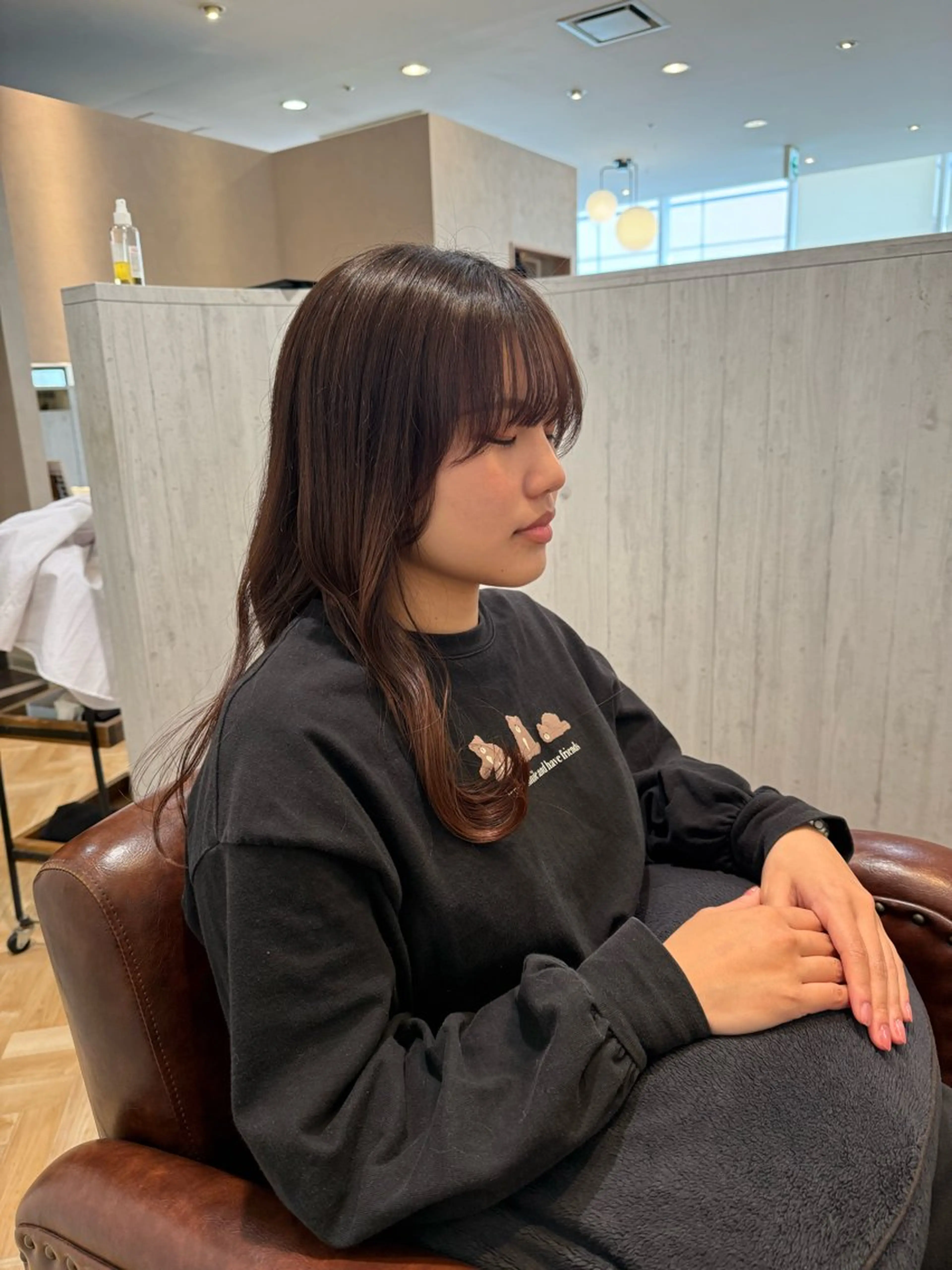 セミロング 顔周りカット hair salon  CAMON.所属・仙台/camon/ airiのヘアスタイル