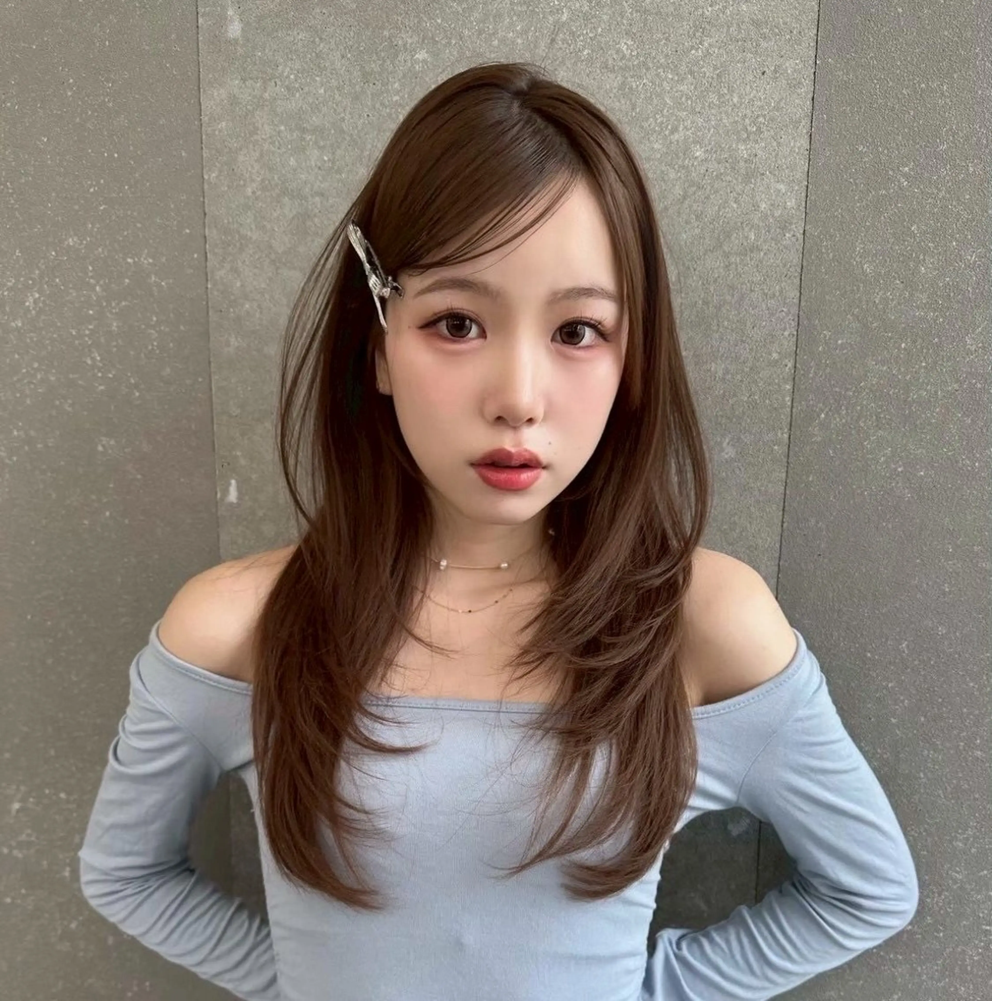 ロング レイヤーカット カット ヘアカラー 🎀透明感ブラウ ンshizuka🎀のヘアスタイル