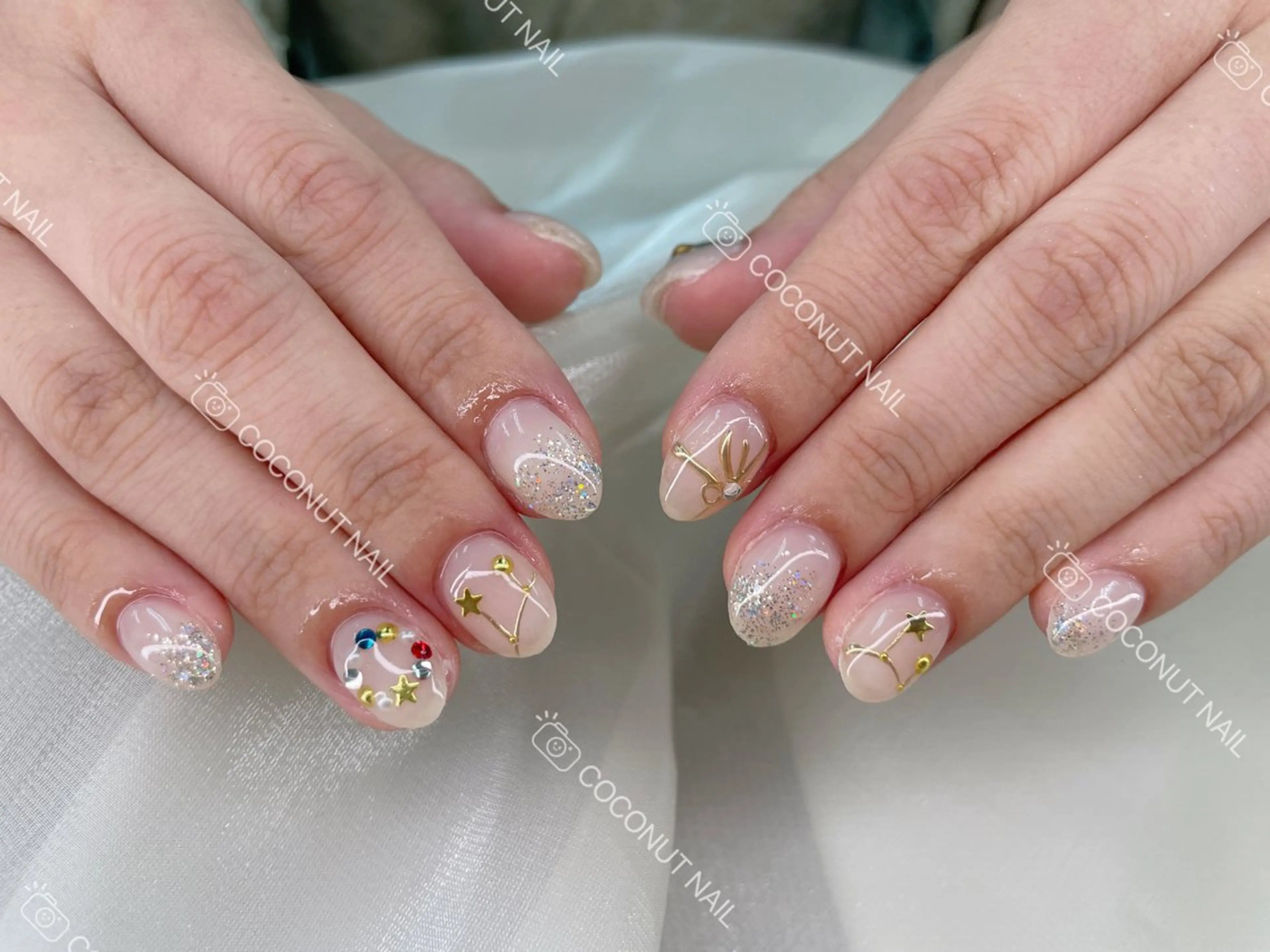 ネイル ハンドネイル 神田 ココナッツのネイルデザイン