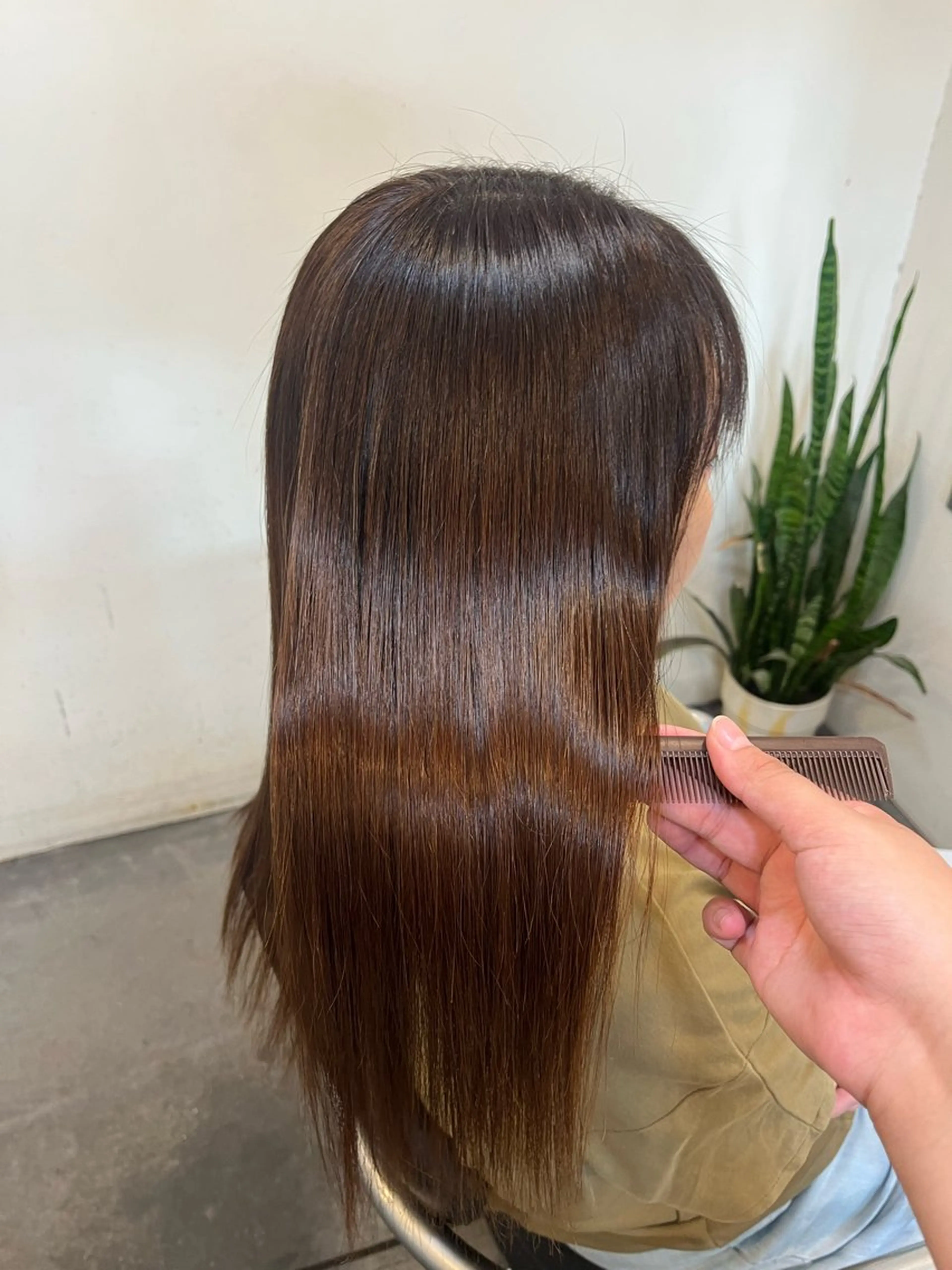 ロング パーマ 縮毛矯正 丸山 菜々子のヘアスタイル