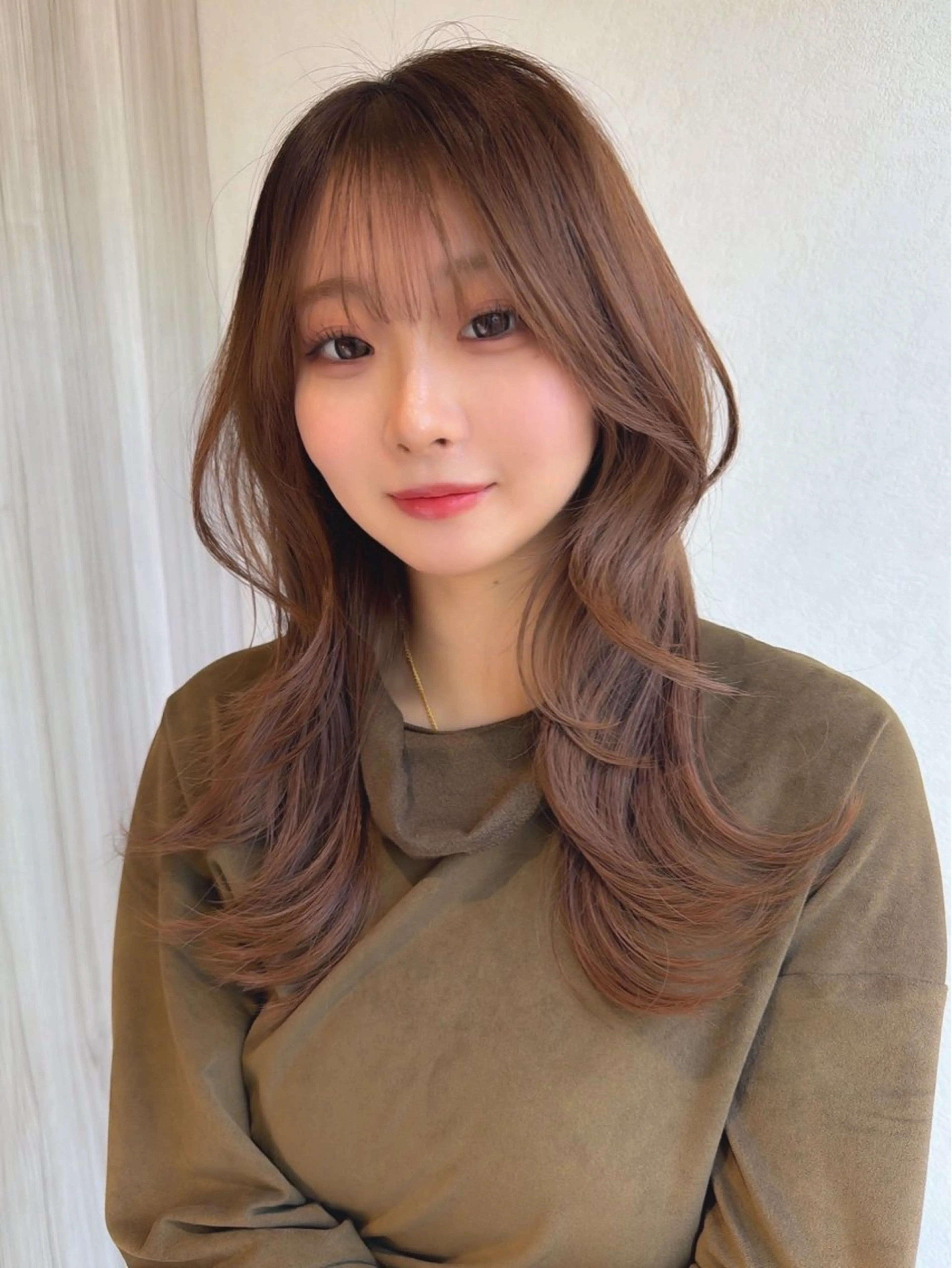 セミロング カラー ダブルカラー カット ヘアカラー トリートメント 縮毛矯正/髪質改善 EARTH髙橋のヘアスタイル
