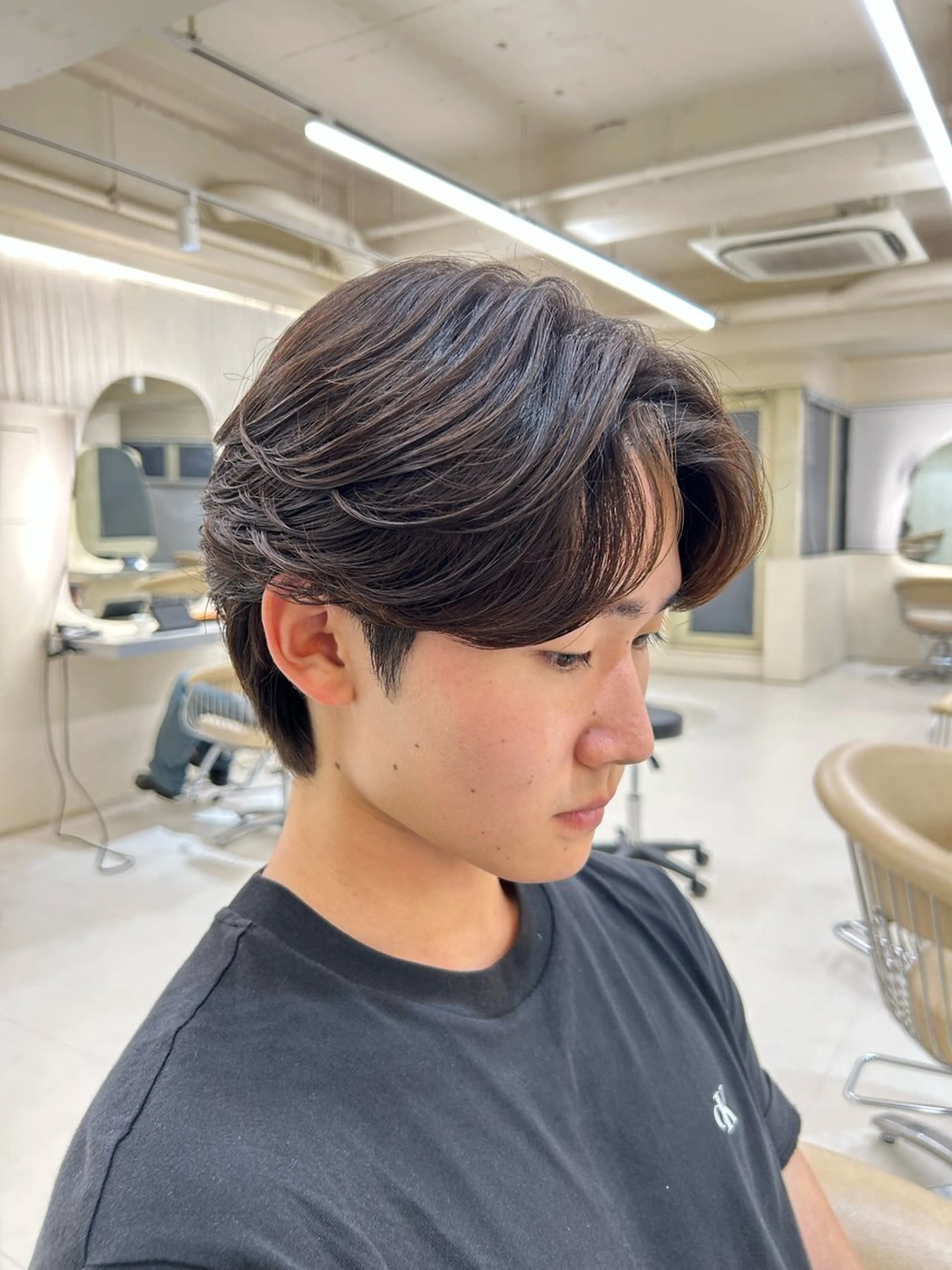 パーマ メンズ パーマ マッシュ/ センターパート/奈菜のヘアスタイル