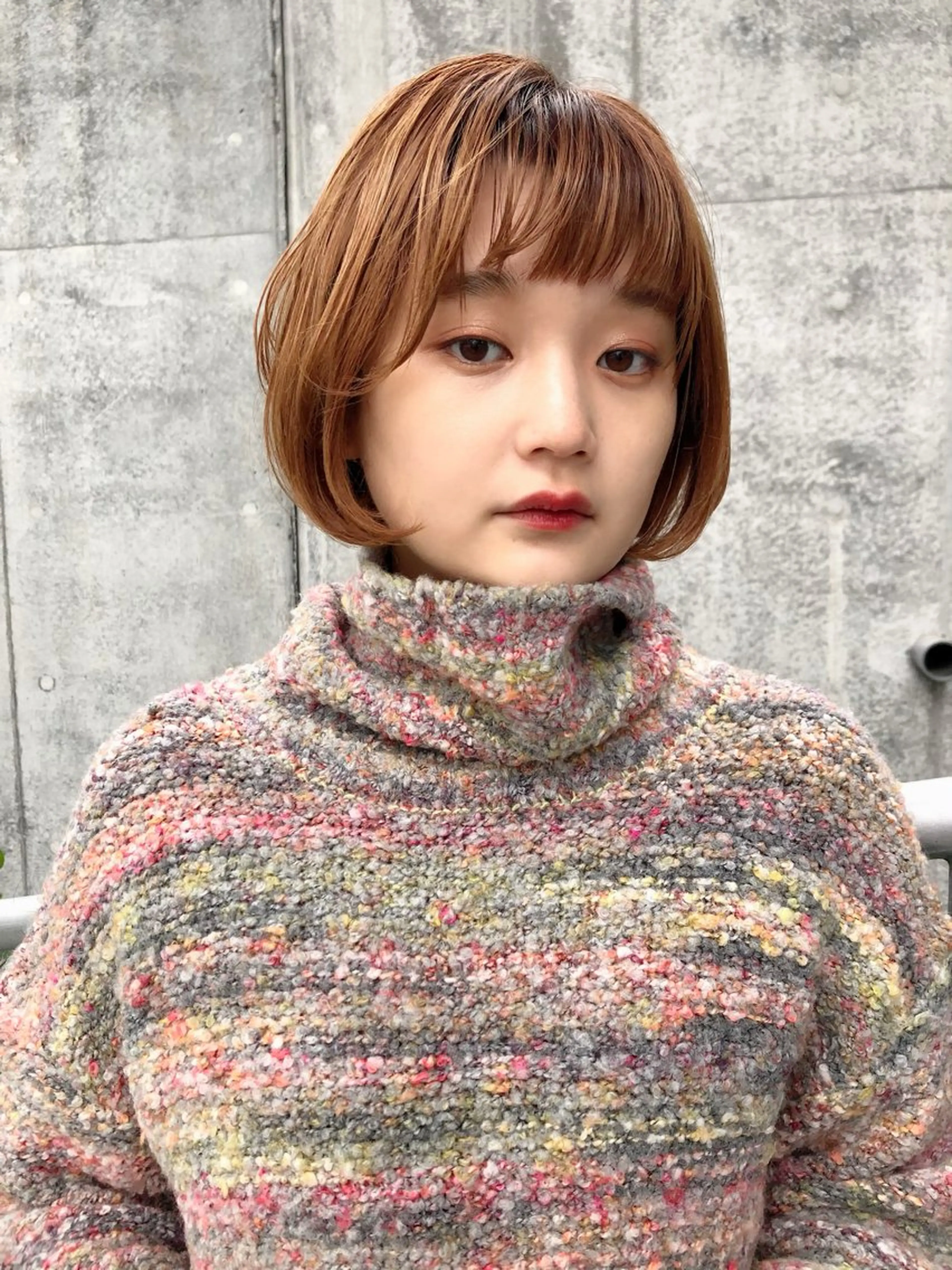 ショート カラー ブラウンカラー オレンジ オレンジブラウン ボブ suu所属・マンツーマン施術✂︎ machikaのヘアスタイル