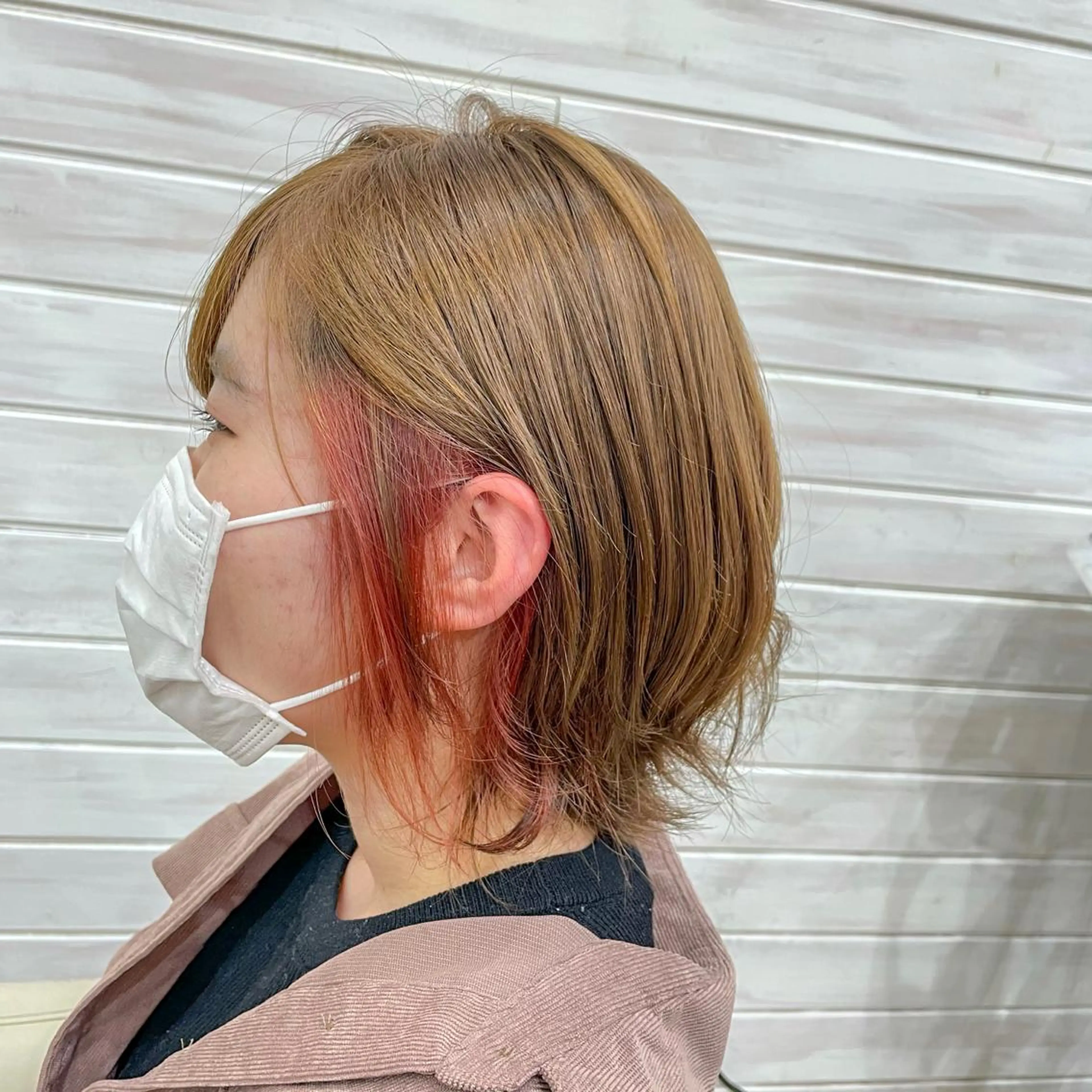 ミディアム カラー 縮毛矯正/髪質改善 /韓国風　山川春輝のヘアスタイル