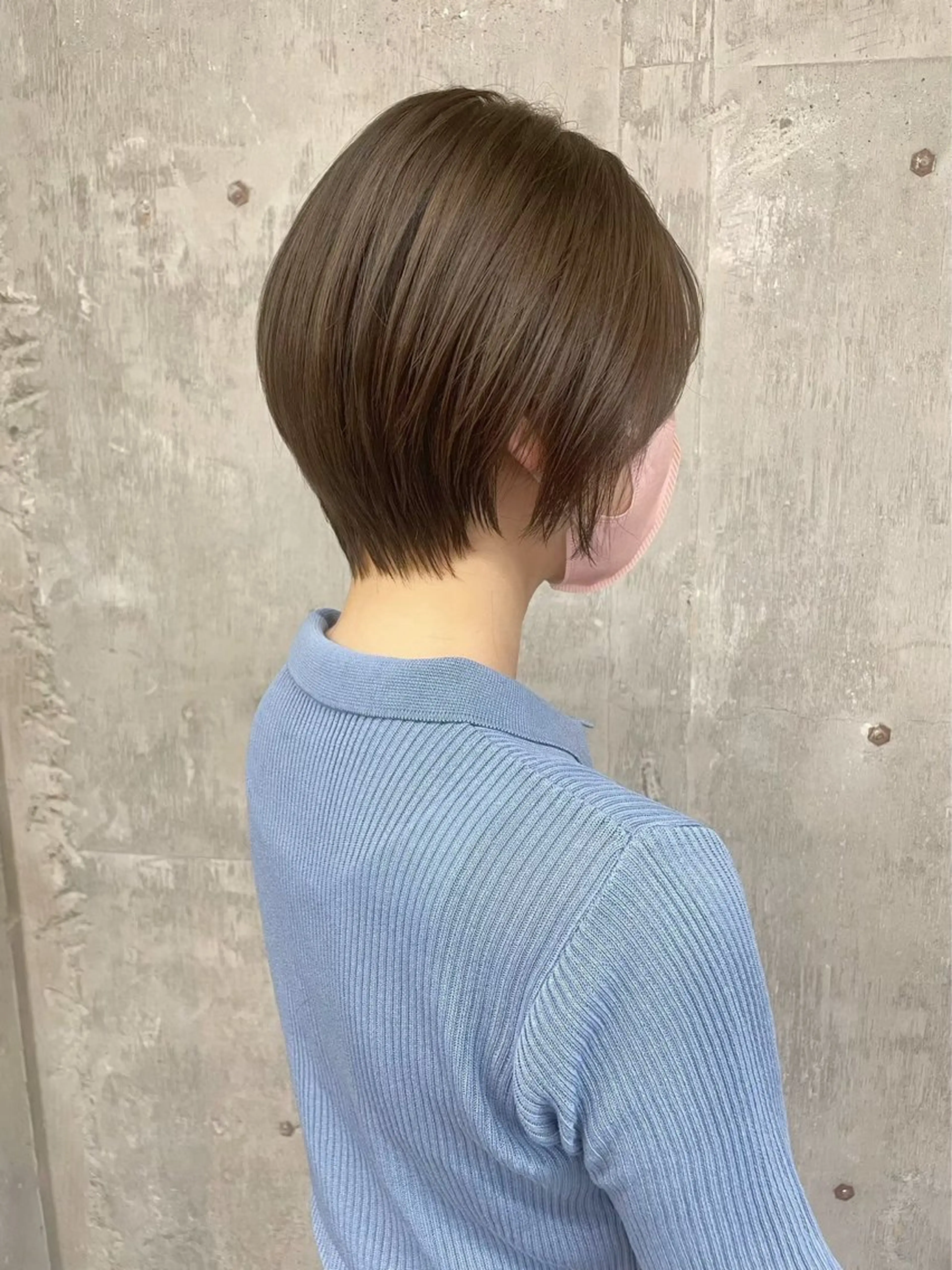 ショート 暖色カラー/オリーブ /ミニボブ/白柳美空のヘアスタイル