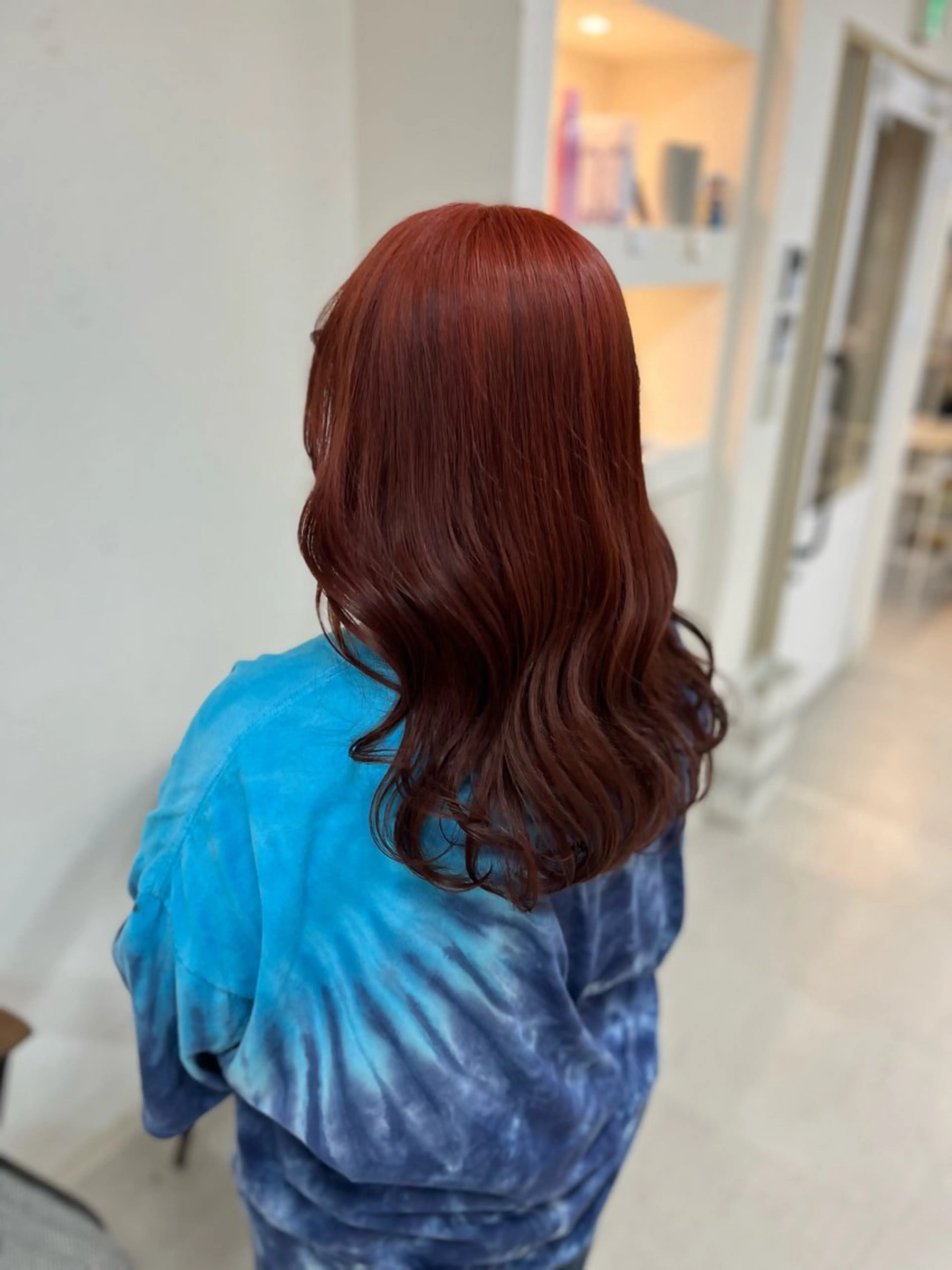 カラー オレンジ ヘアカラー Lamp 柏 山口 か乃 ブリーチカラーのヘアスタイル