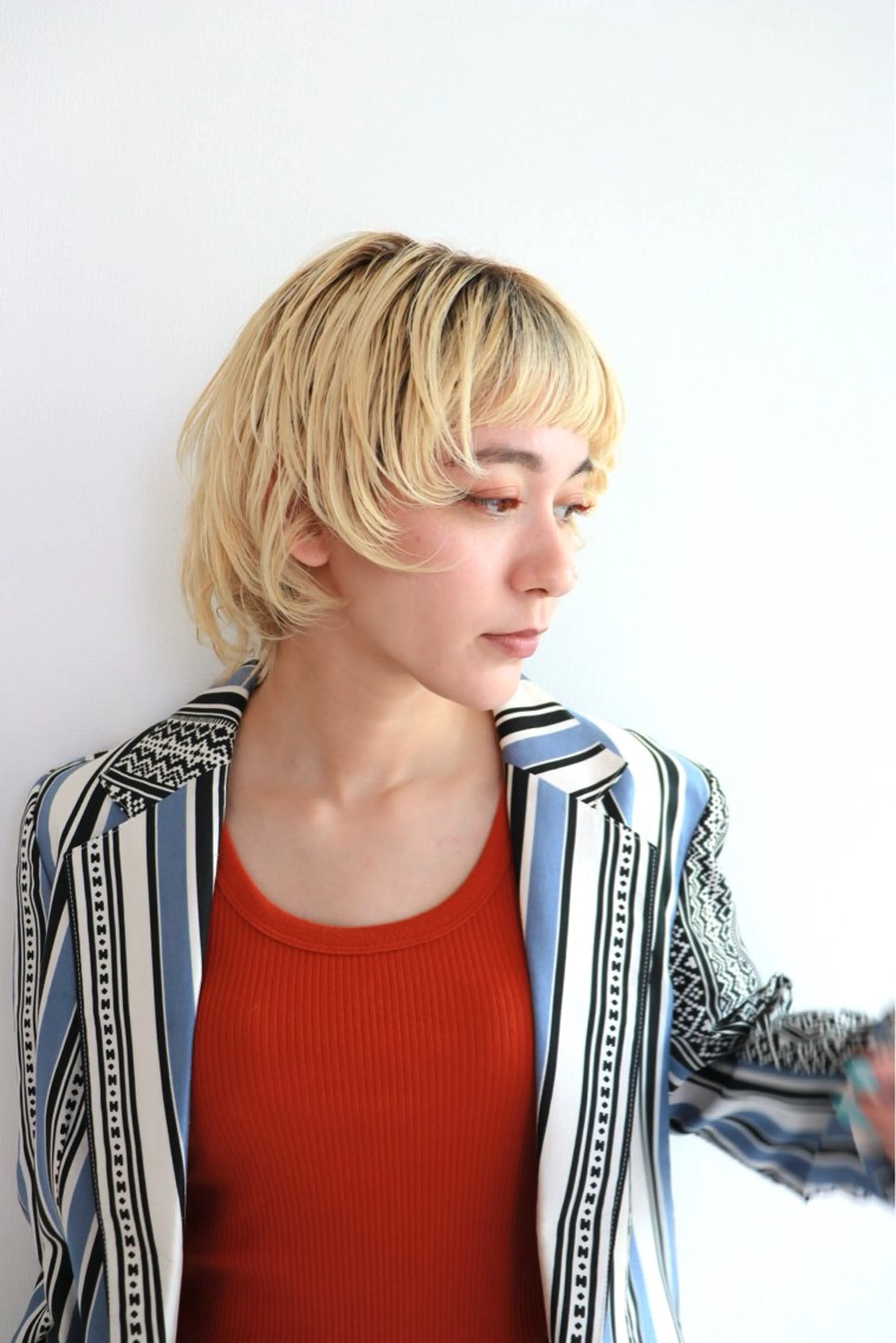 ショート カラー 顔周りカット ショートヘア ウルフカット カット 石原圭悟 /ショート/艶カラーのヘアスタイル